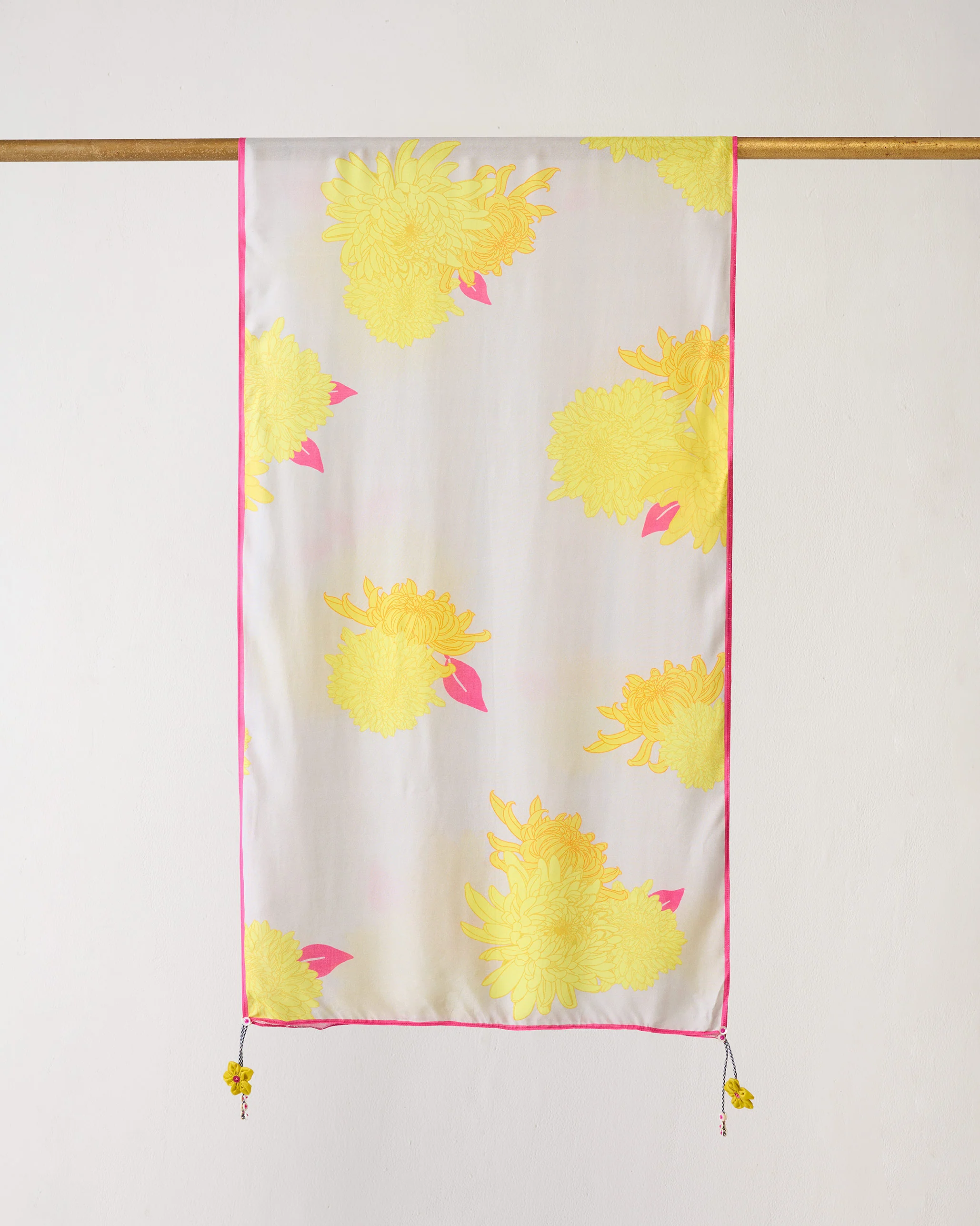 Floral Scarf - Grey - Image 3