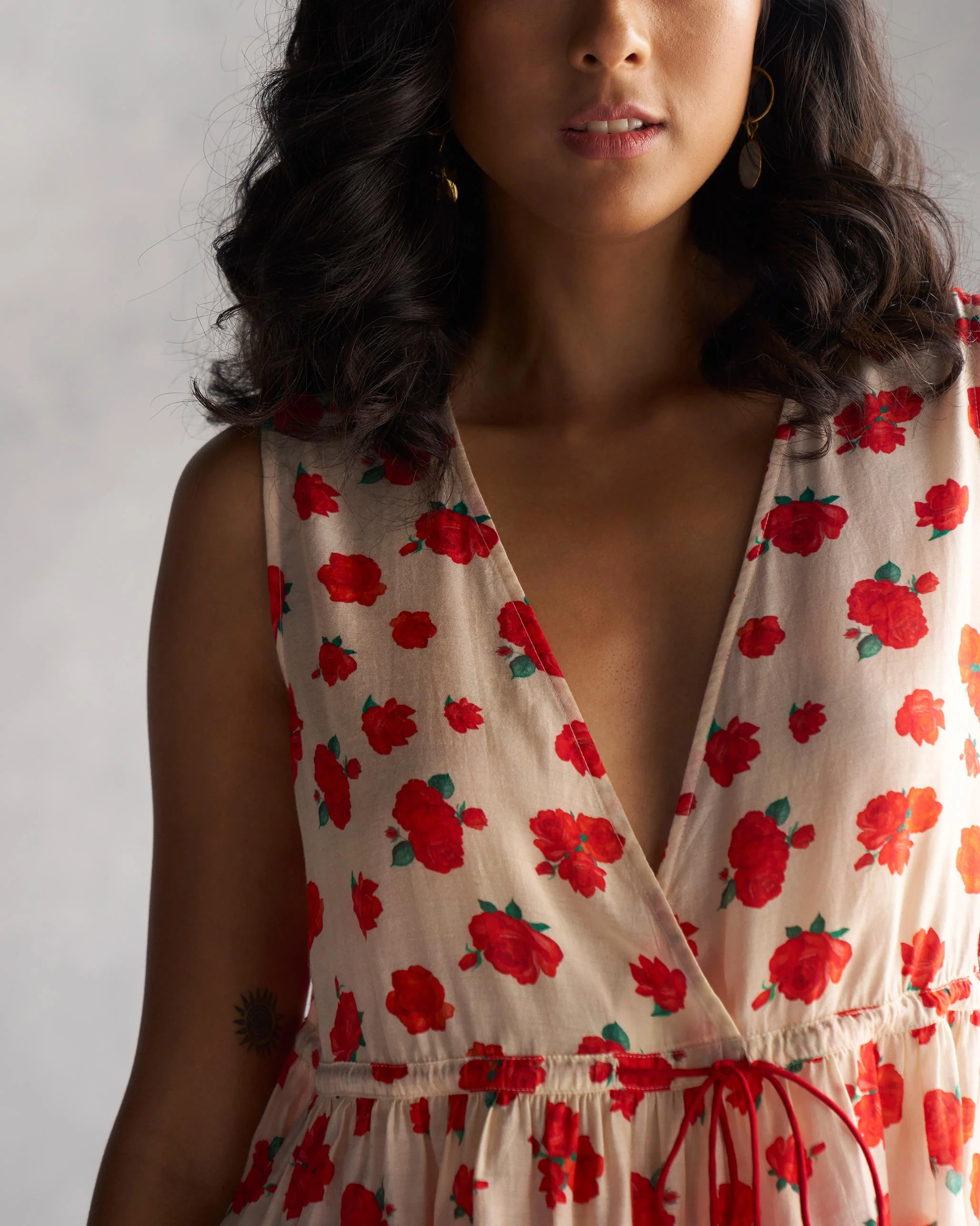 Floret Top - Ivory & Red - Image 2