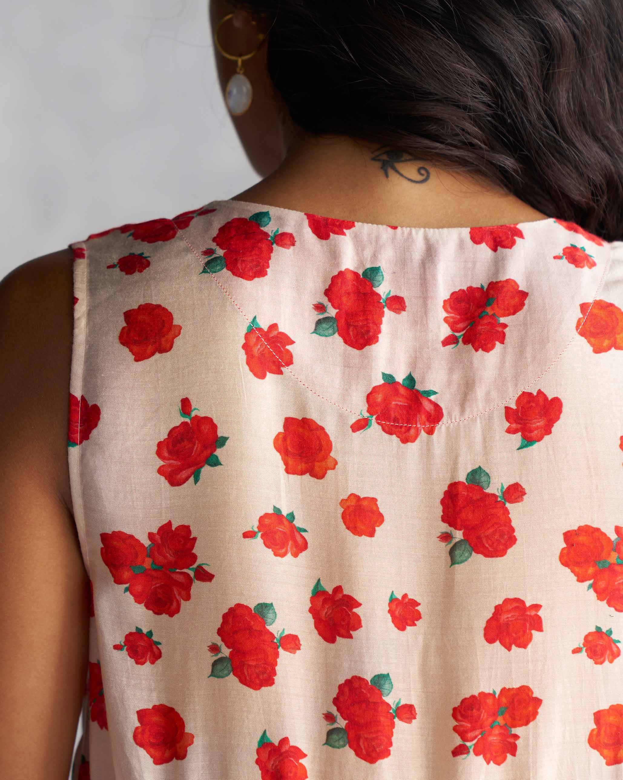 Floret Top - Ivory & Red - Image 5