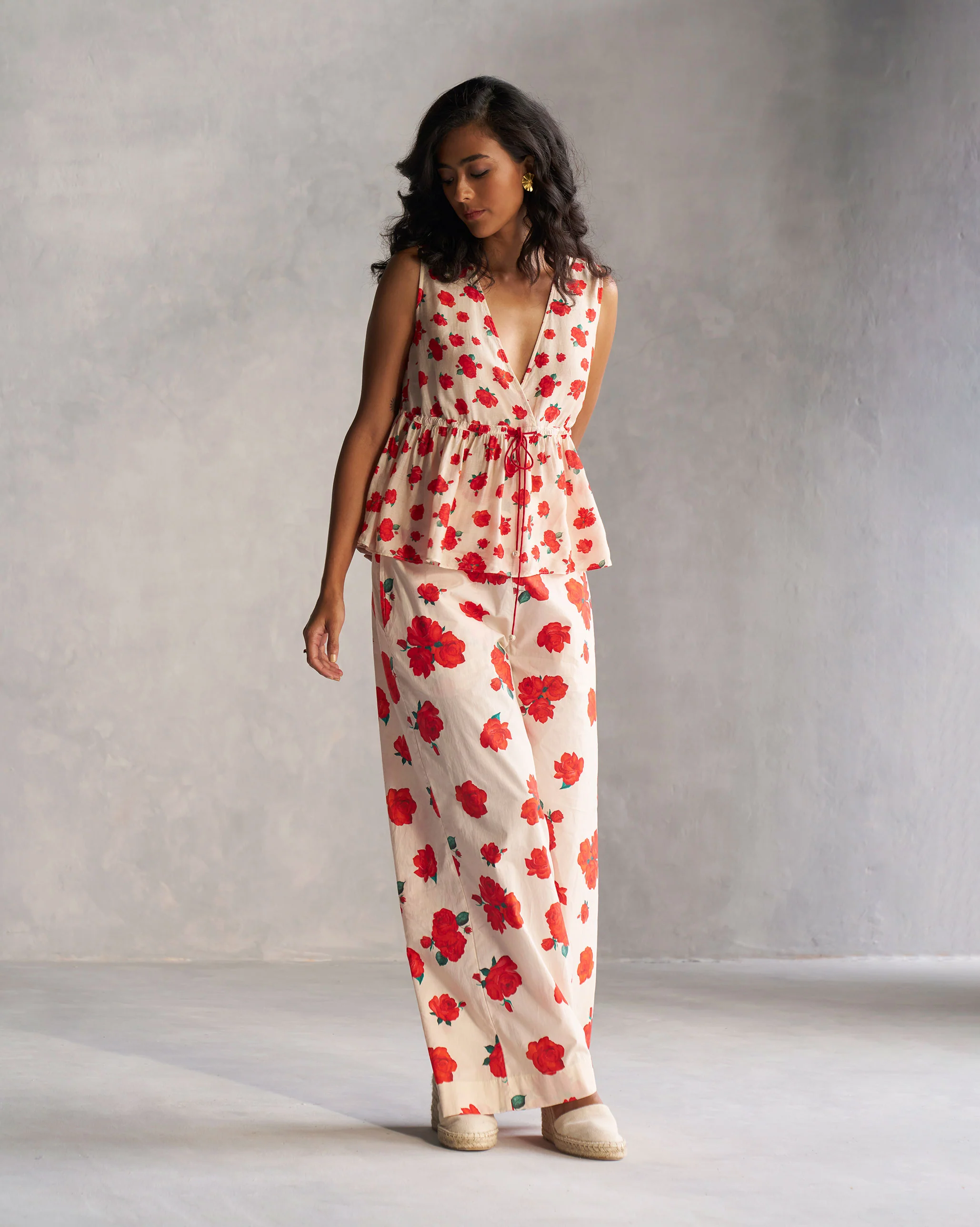 Floret Top - Ivory & Red - Image 6