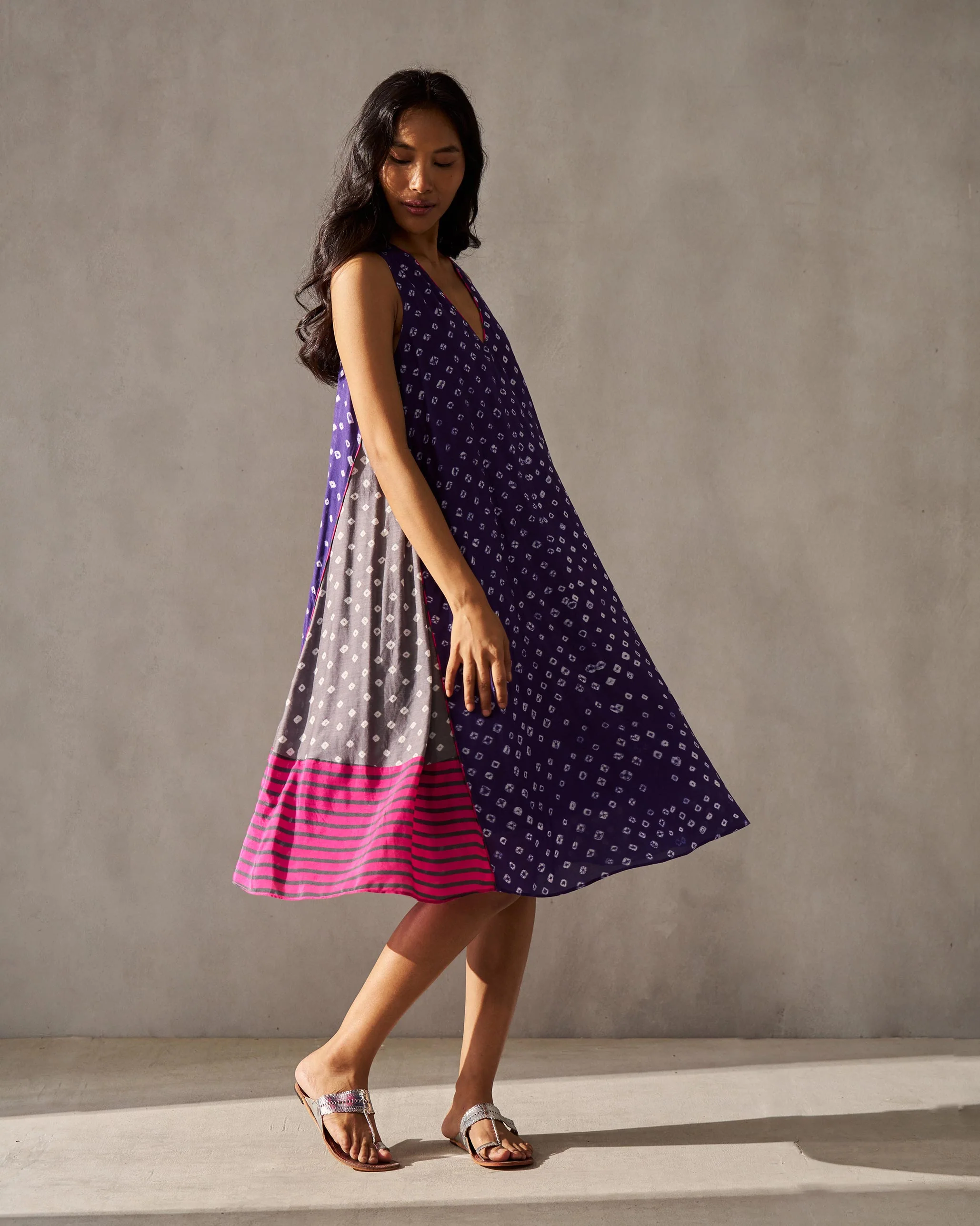 Flow Gusset Dress - Purple - Image 6