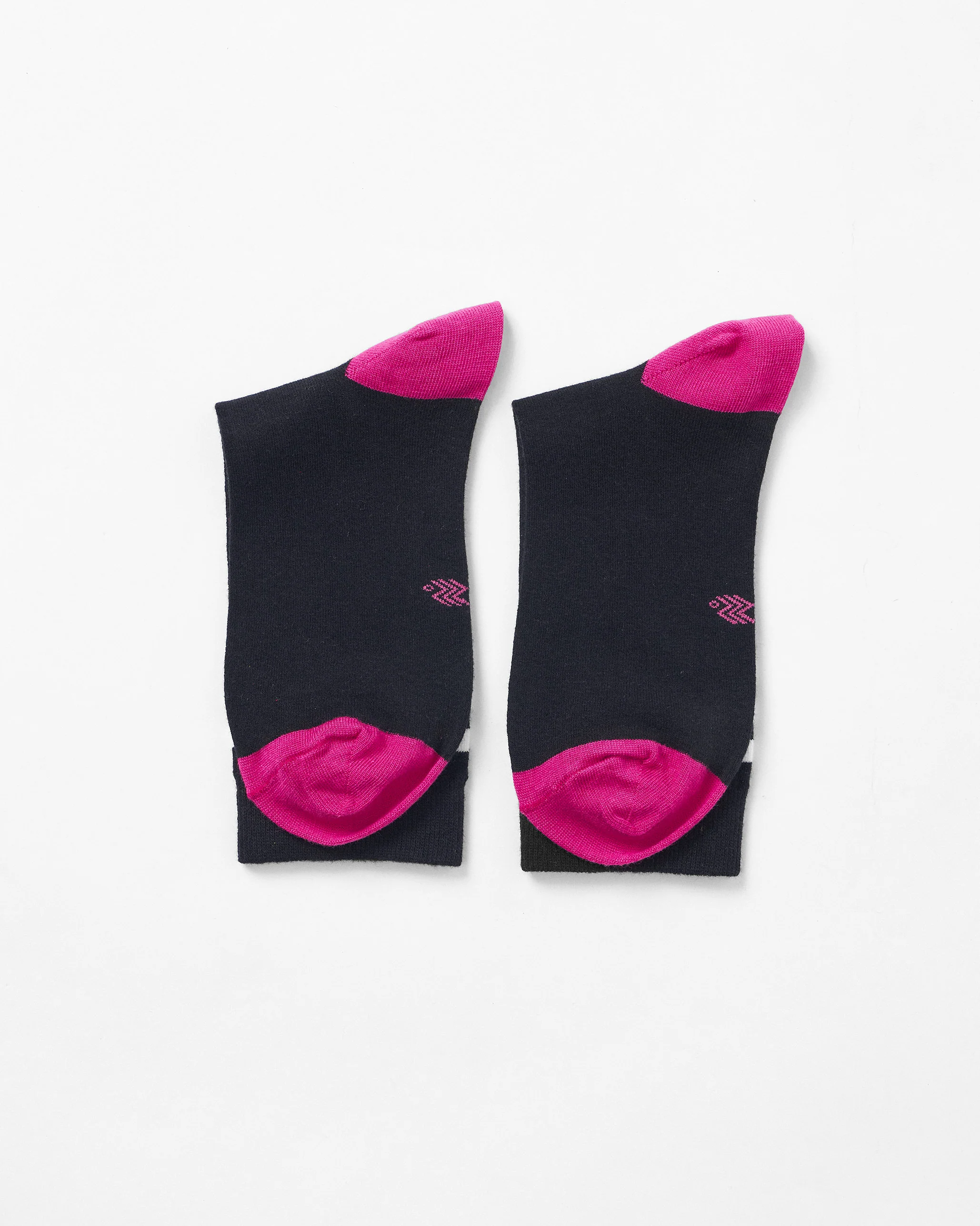 Flowerbed Socks - Black & Fuchsia - Image 4