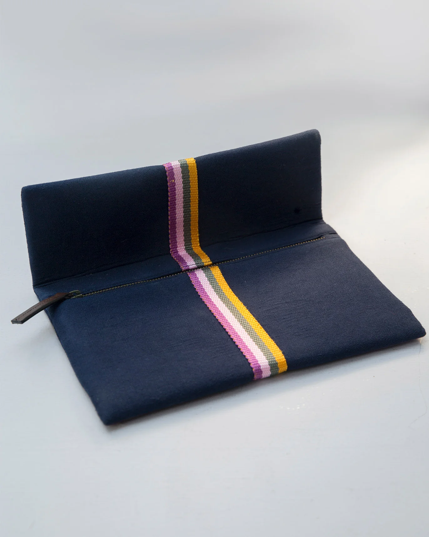 Fold Over Clutch - Navy - Image 4
