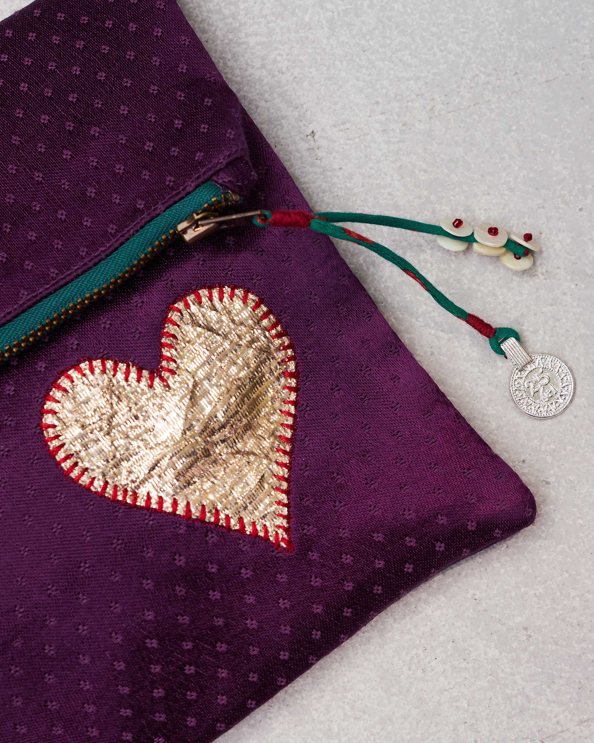 Fold Over Clutch - Purple - Image 2