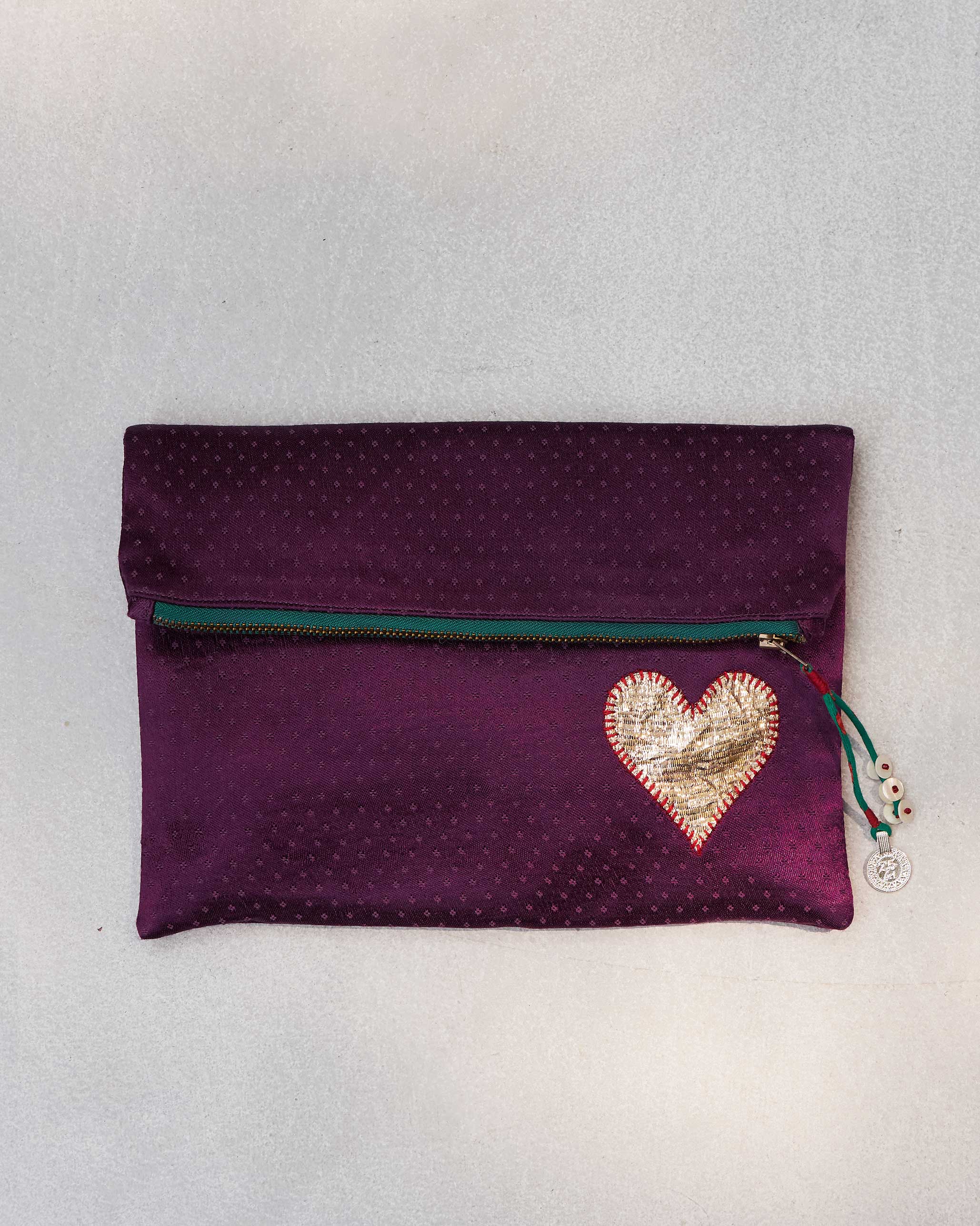 Fold Over Clutch - Purple - Image 3