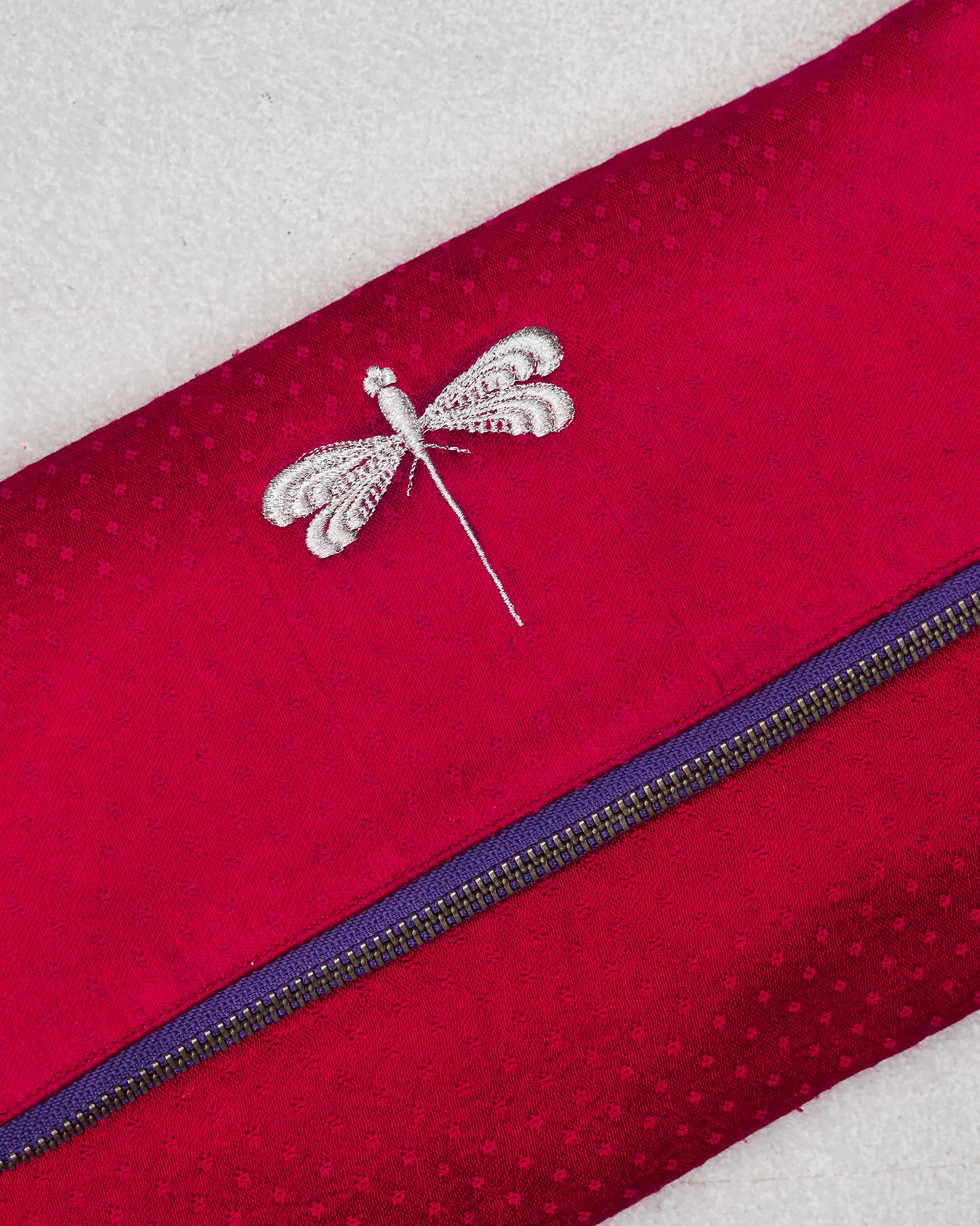Fold Over Clutch - Red & Fuschia - Image 5