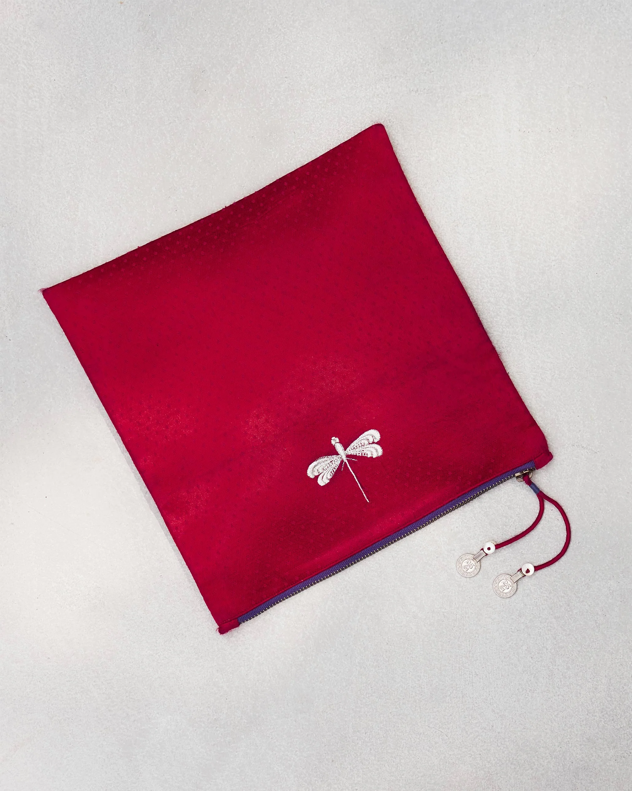 Fold Over Clutch - Red & Fuschia - Image 6