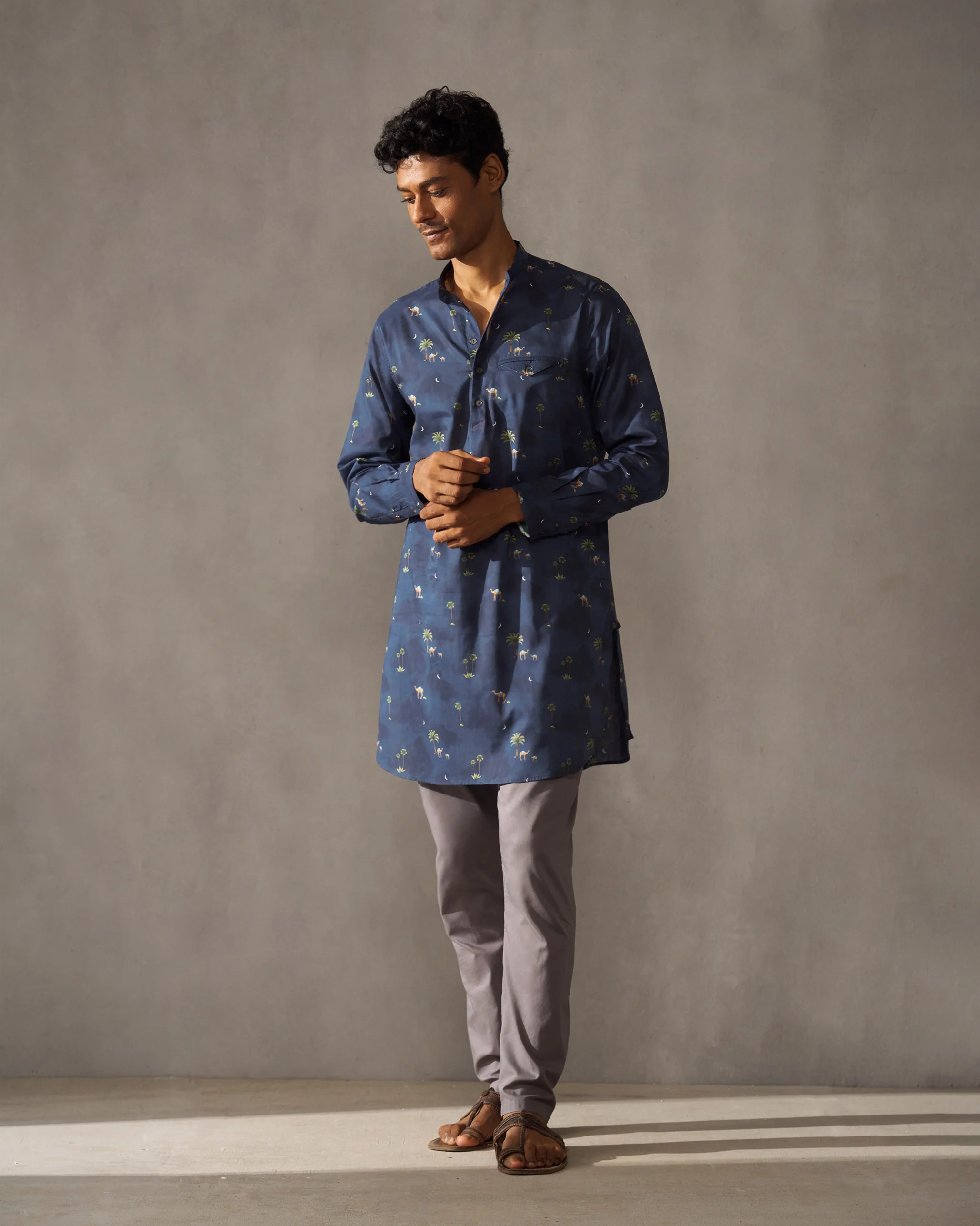 Fort Kurta - Dark Navy Print - Image 6