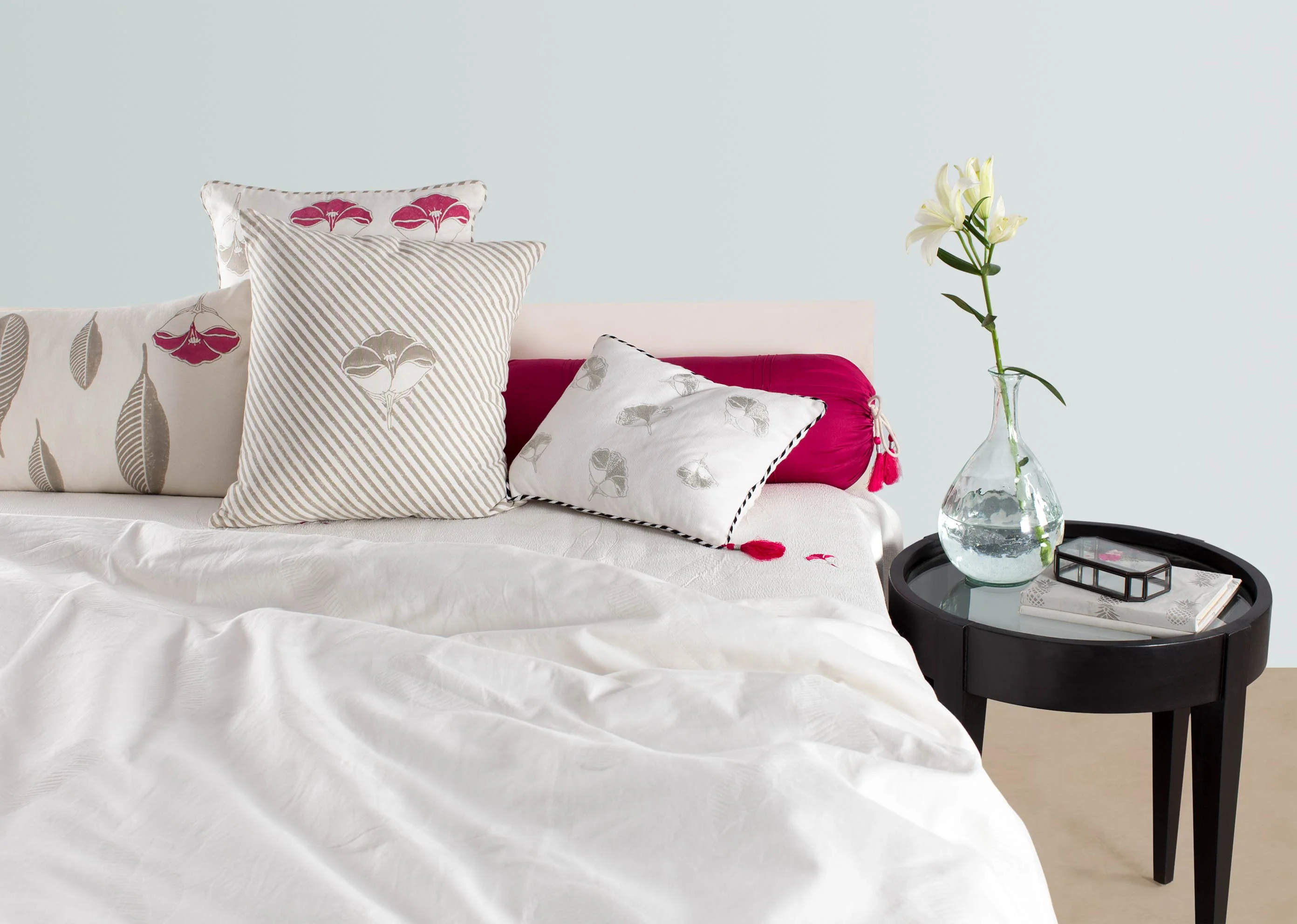 Frangipani Stripe Cushion Cover - Image 3