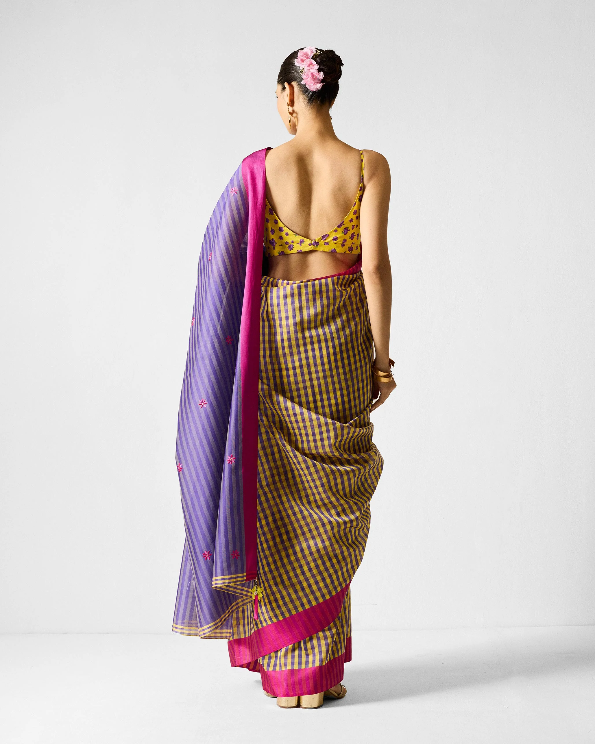 Freya Sari - Lime & Purple Embroidered - Image 2