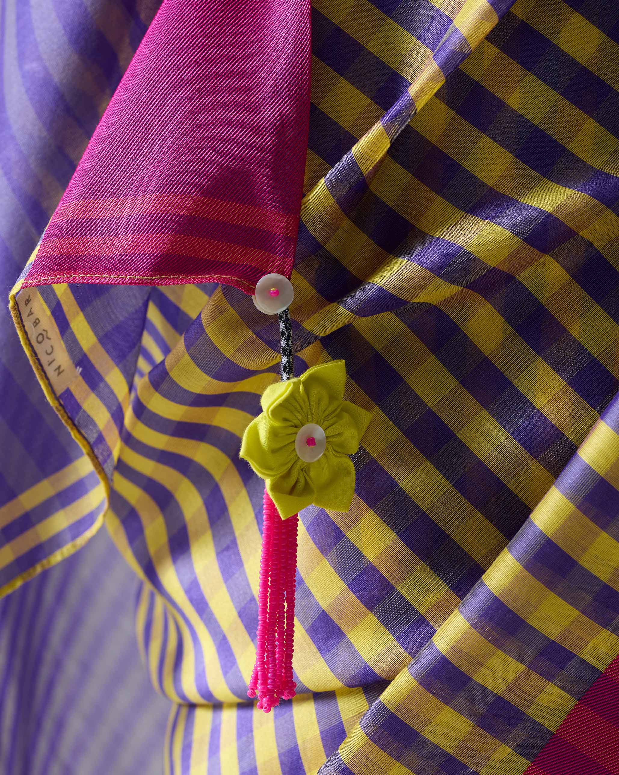 Freya Sari - Lime & Purple Embroidered - Image 4