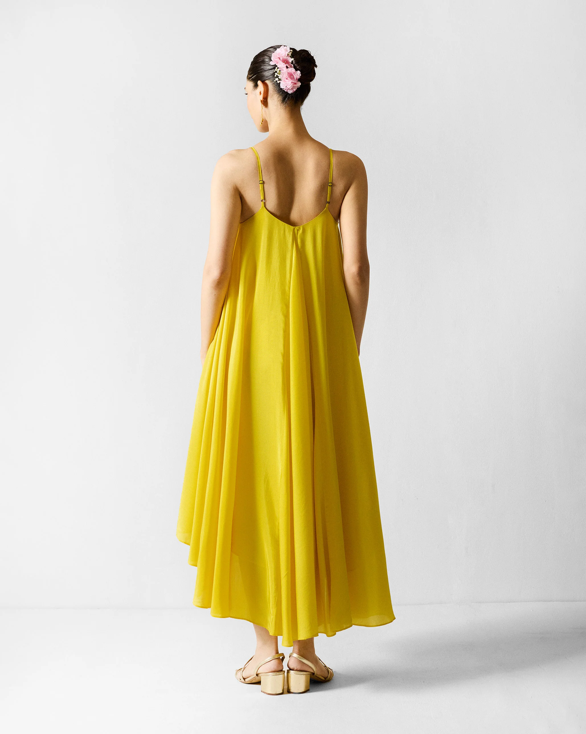 Frieda Back Gusset Dress - Chartreuse - Image 3