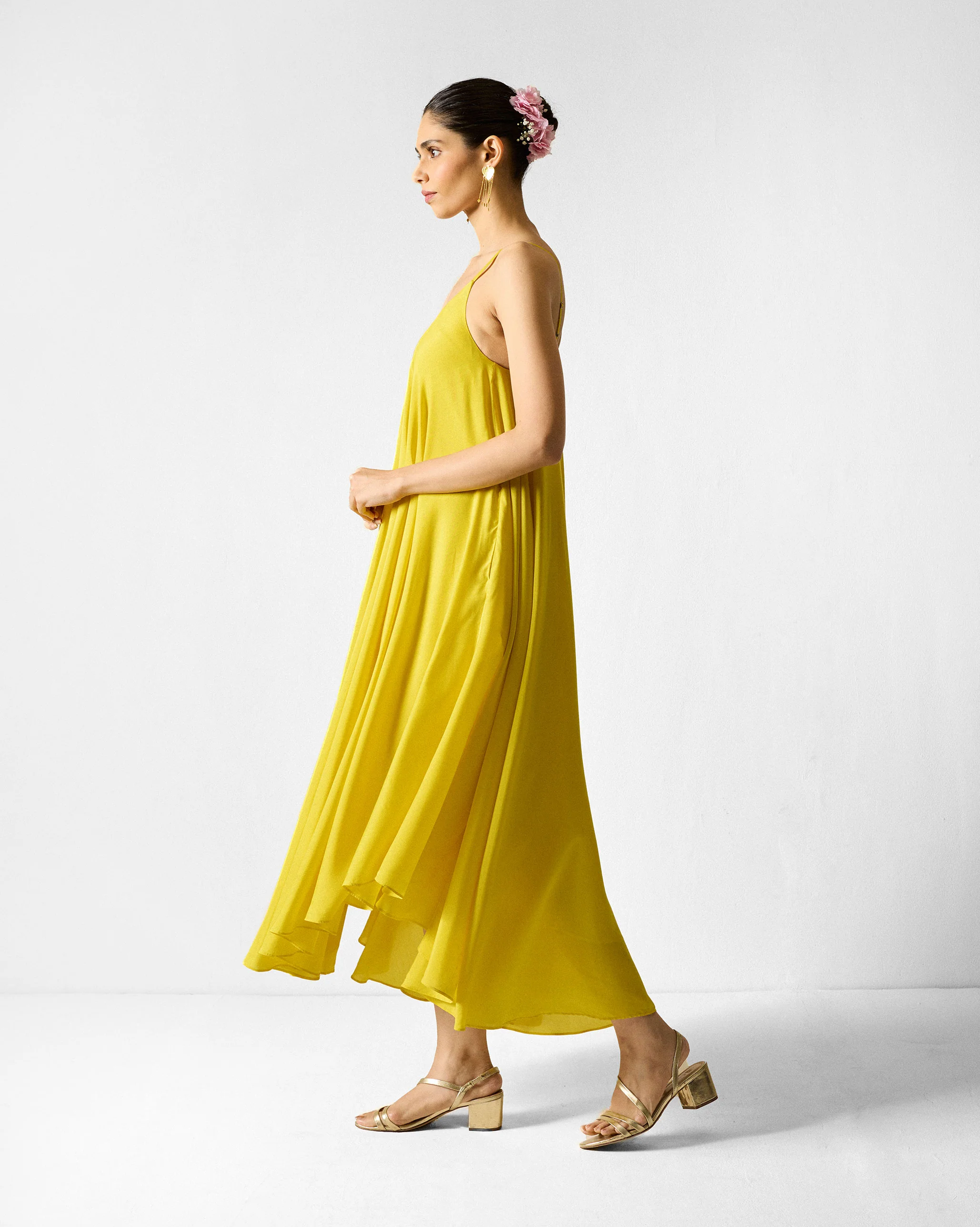 Frieda Back Gusset Dress - Chartreuse - Image 4