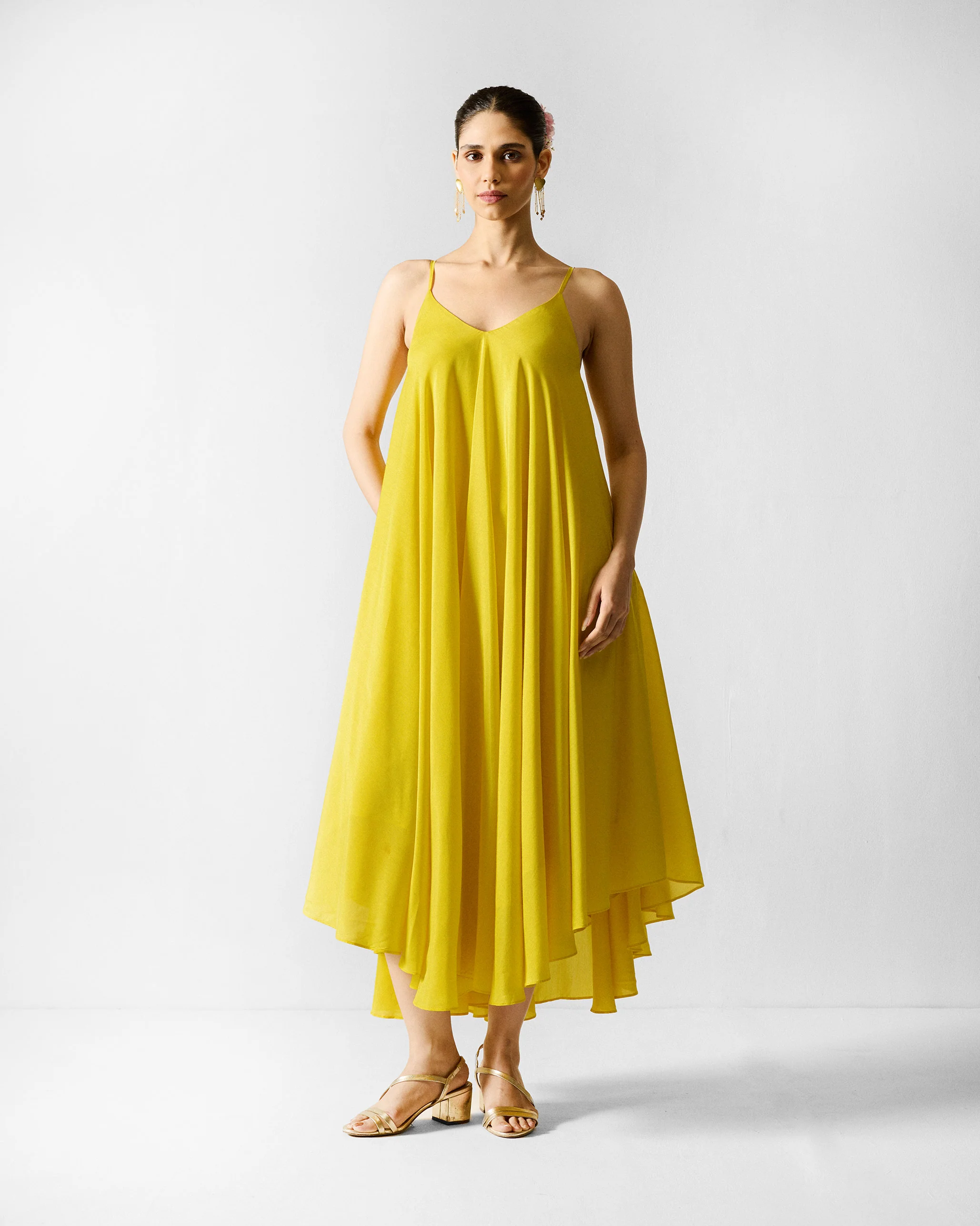 Frieda Back Gusset Dress - Chartreuse - Image 6