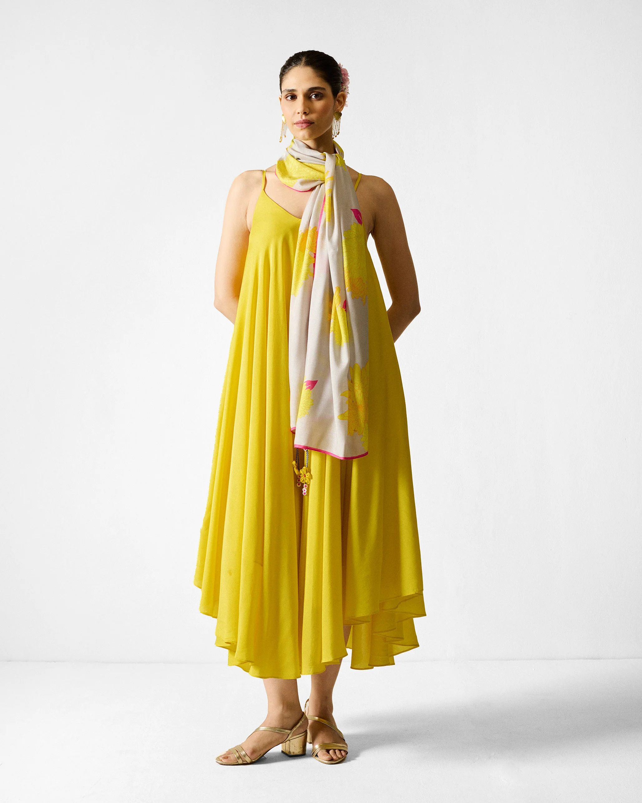 Frieda Back Gusset Dress - Chartreuse - Image 7