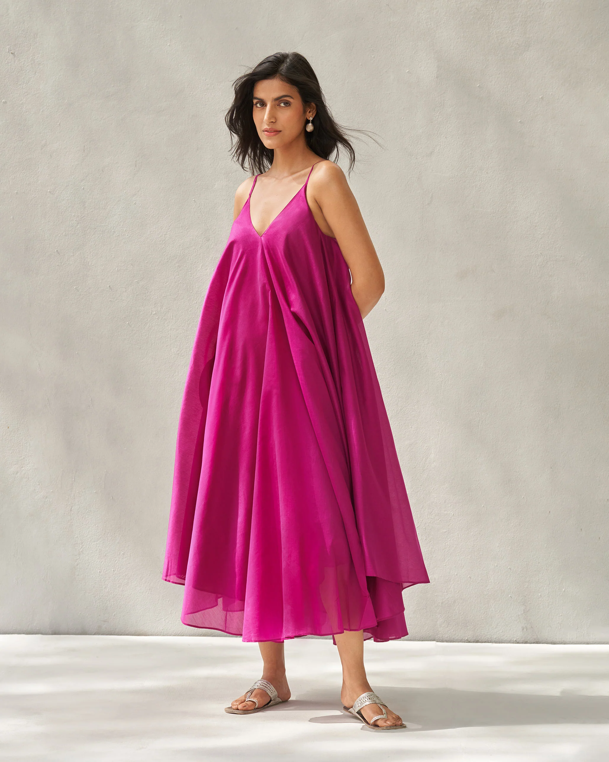Frieda Back Gusset Dress - Magenta - Image 5