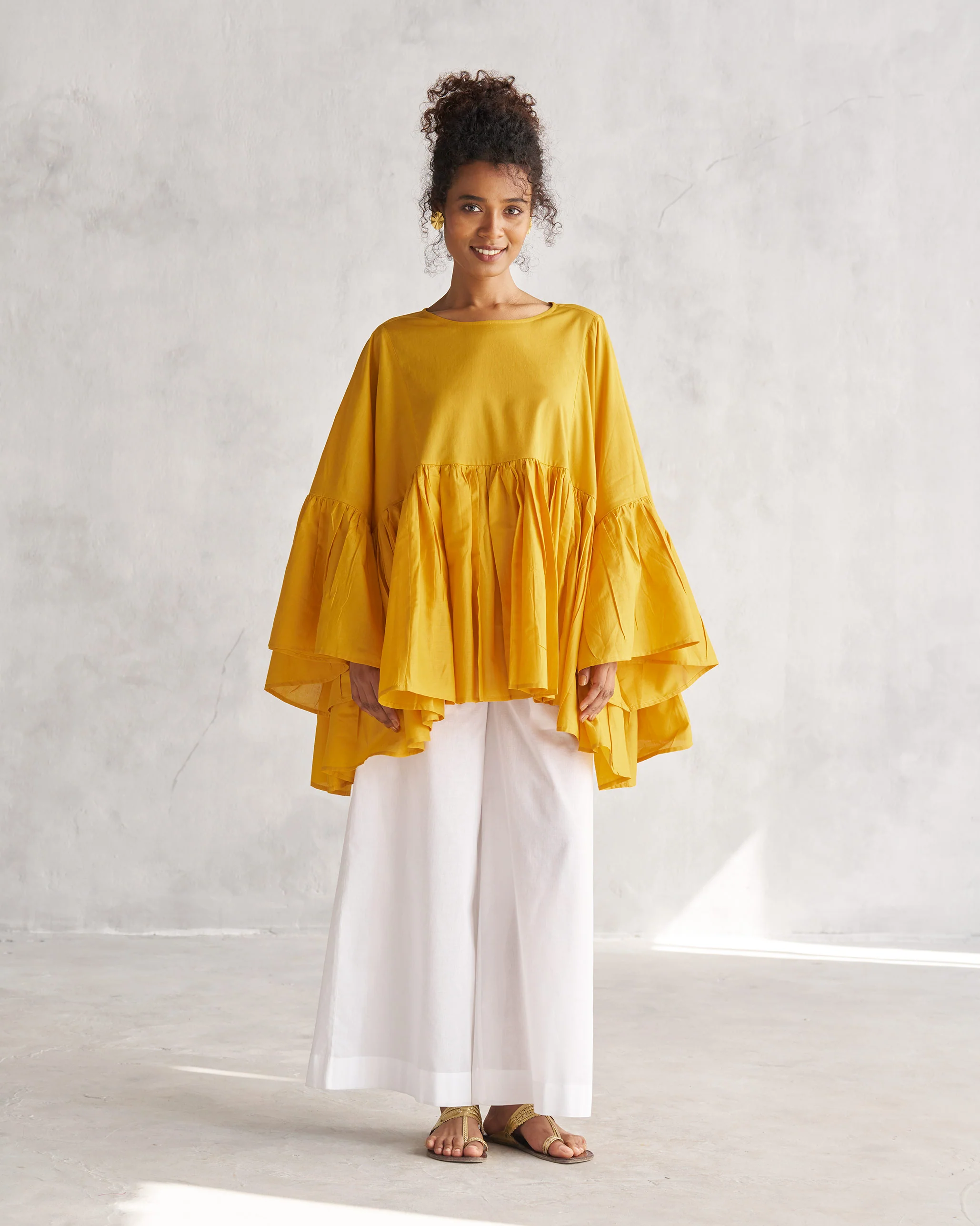 Frill Top - Ochre - Image 5
