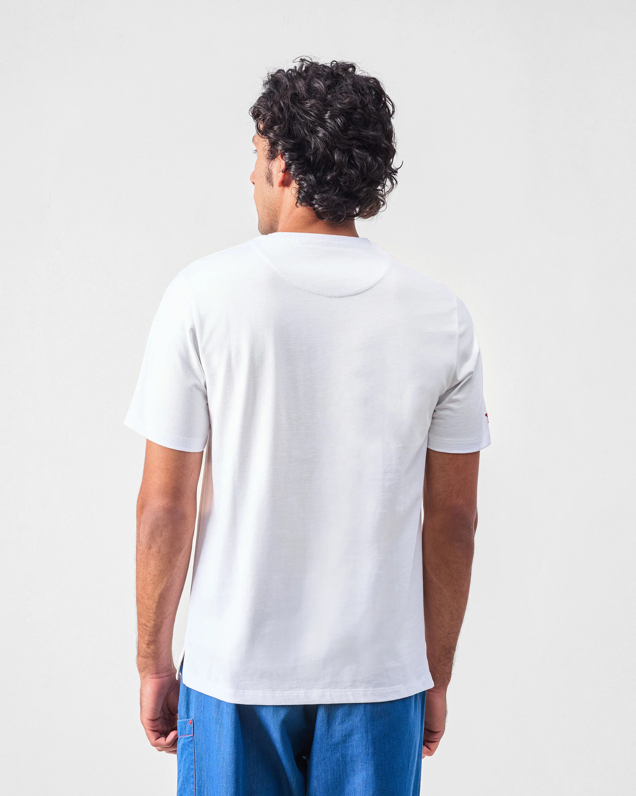 Fuji Flying Crane T-shirt - White & Red Crane - Image 4
