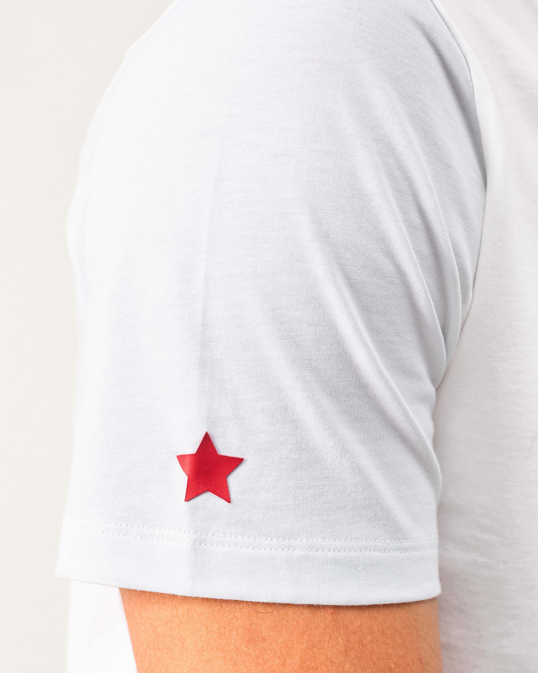 Fuji Flying Crane T-shirt - White & Red Crane - Image 7