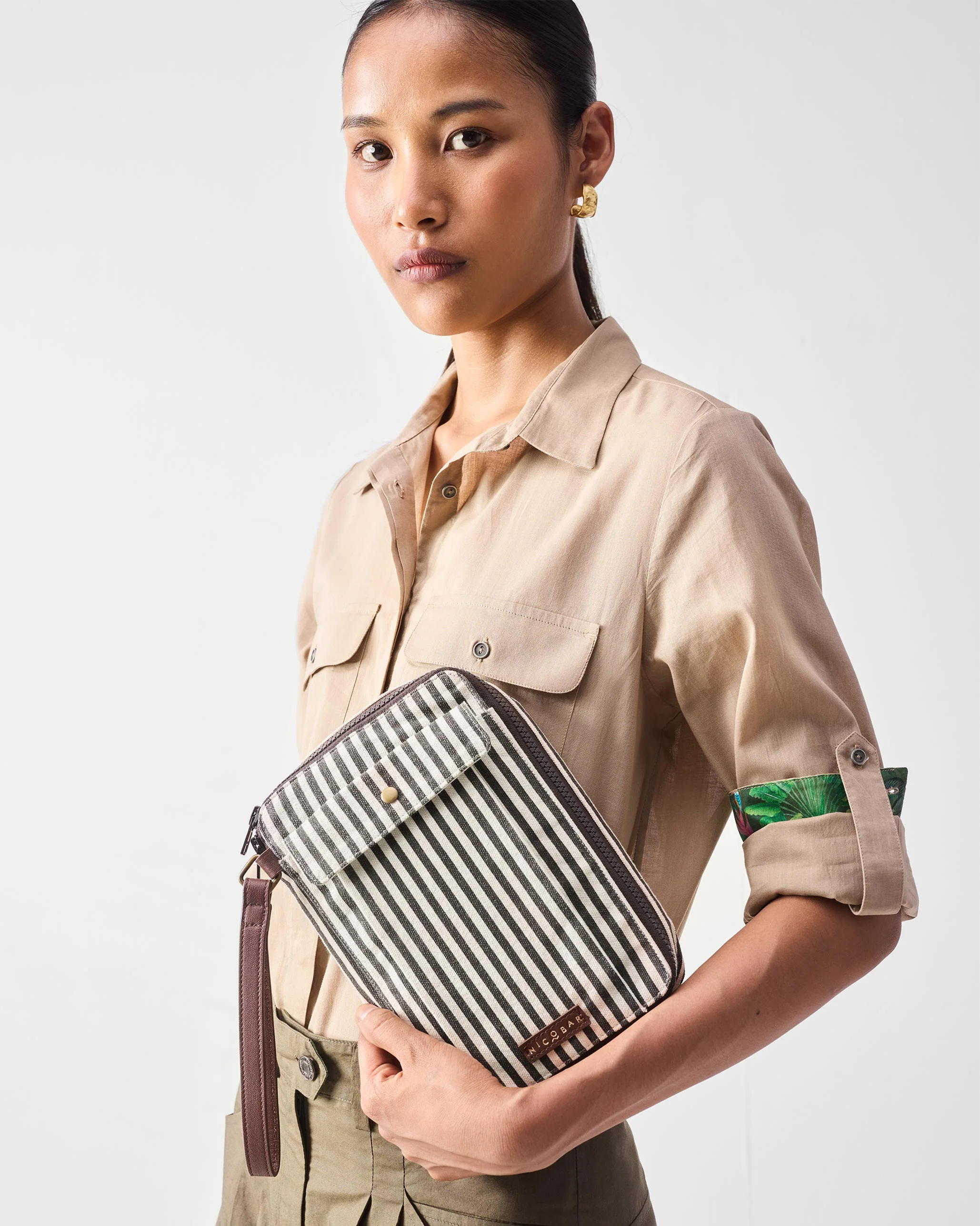 Gadget Pouch - Charcoal Stripes - Image 9