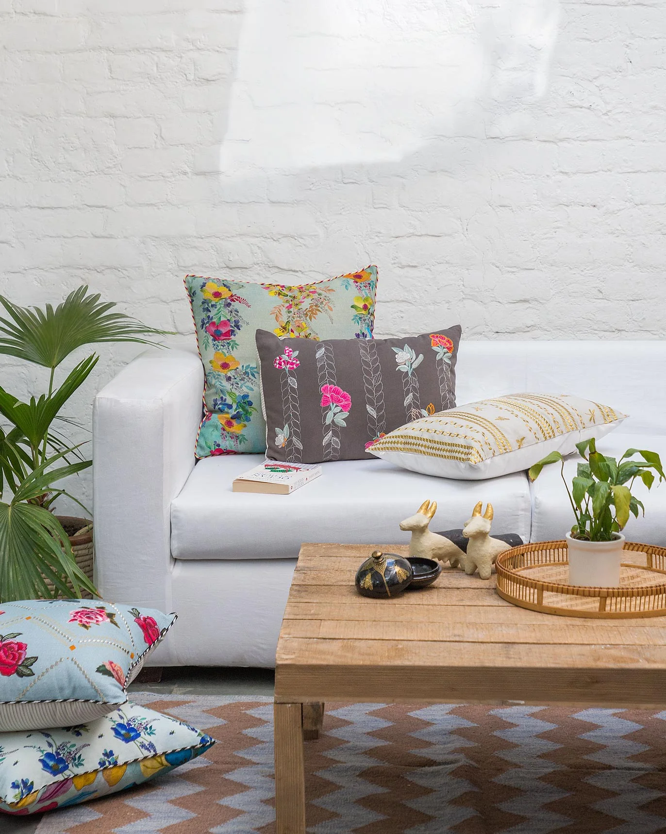 Garland Lumbar Cushion Cover - Charcoal - Image 2