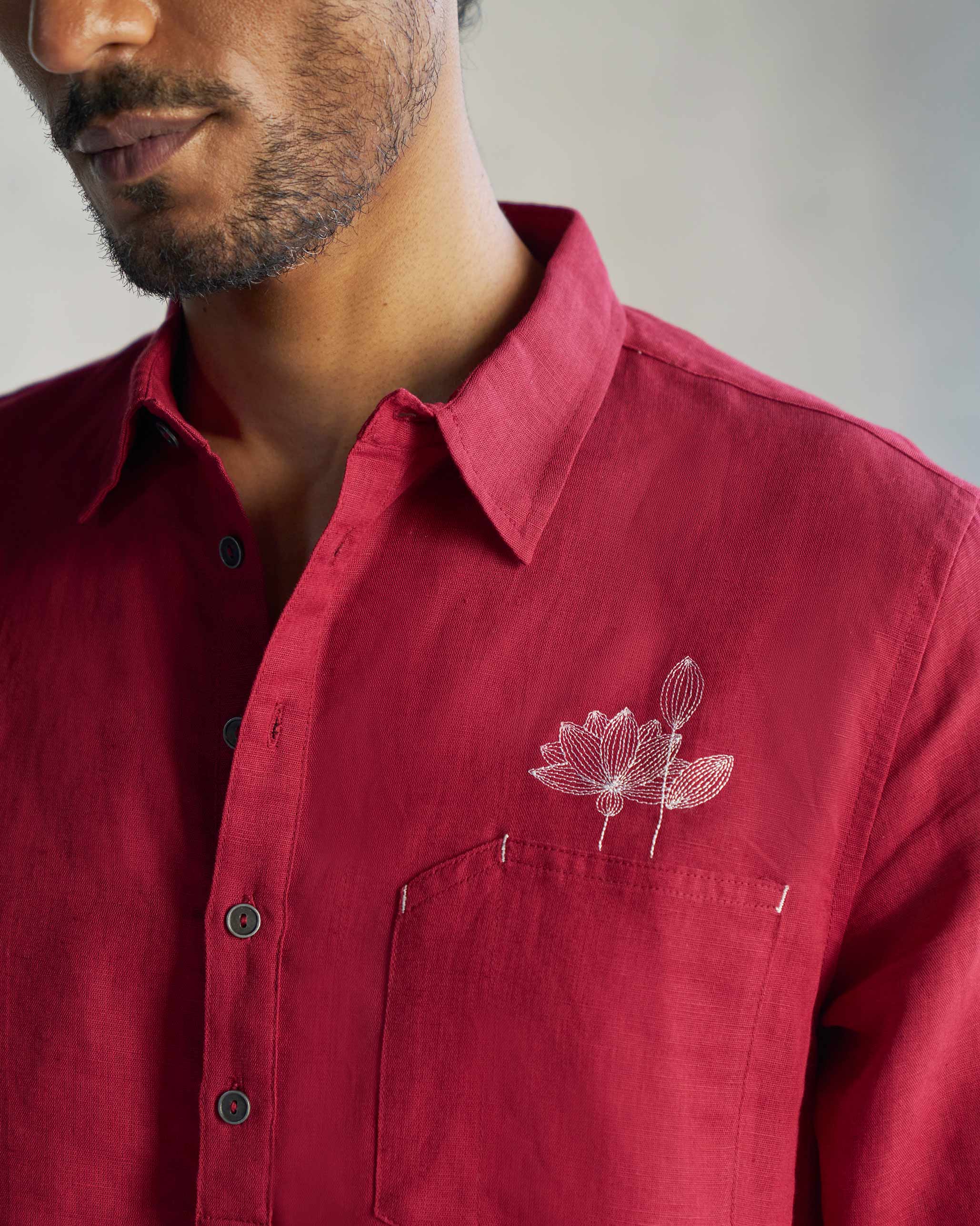 Garnet Kurta - Red - Image 2