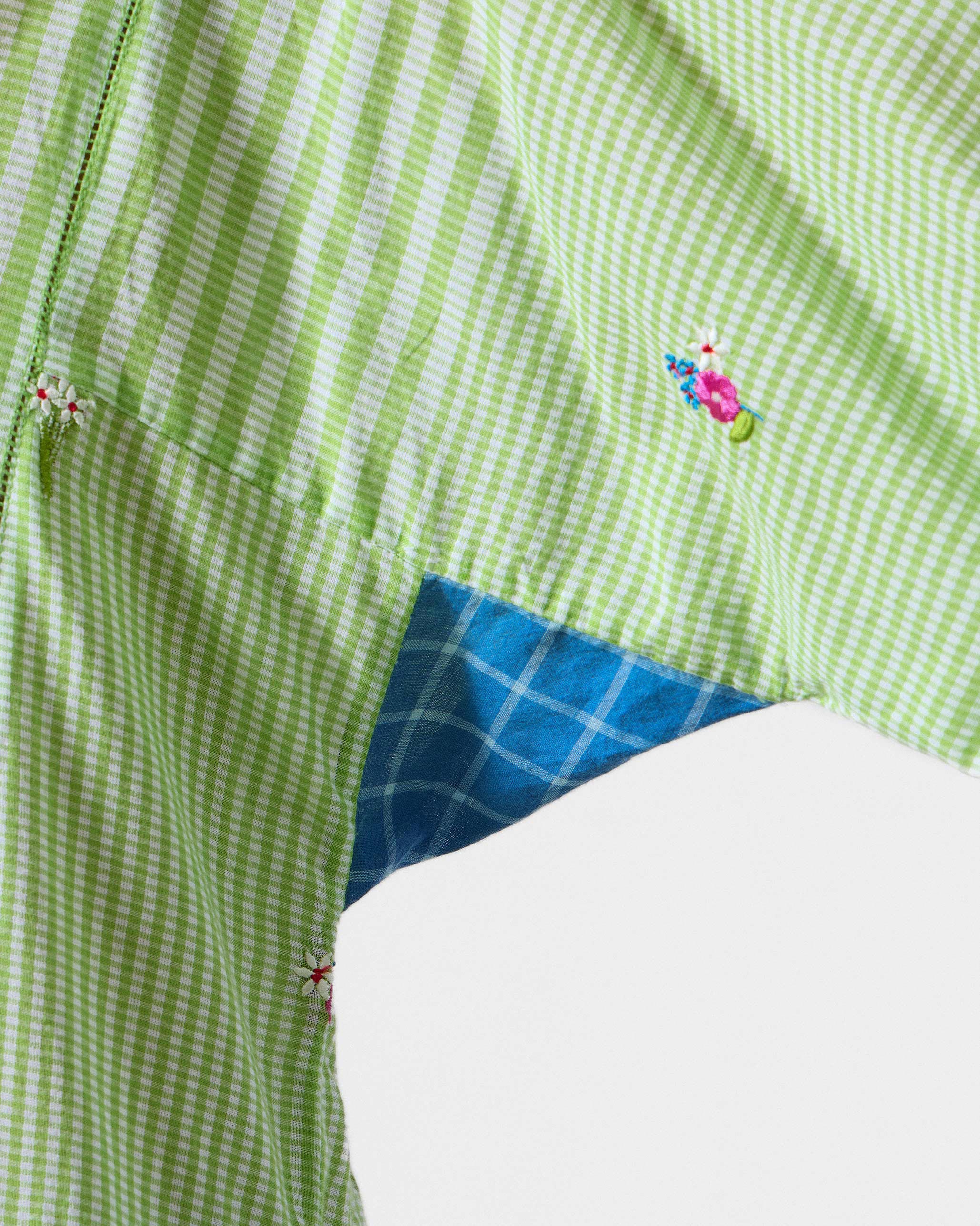 Gigi Kurta - Green & White Embroidered - Image 5