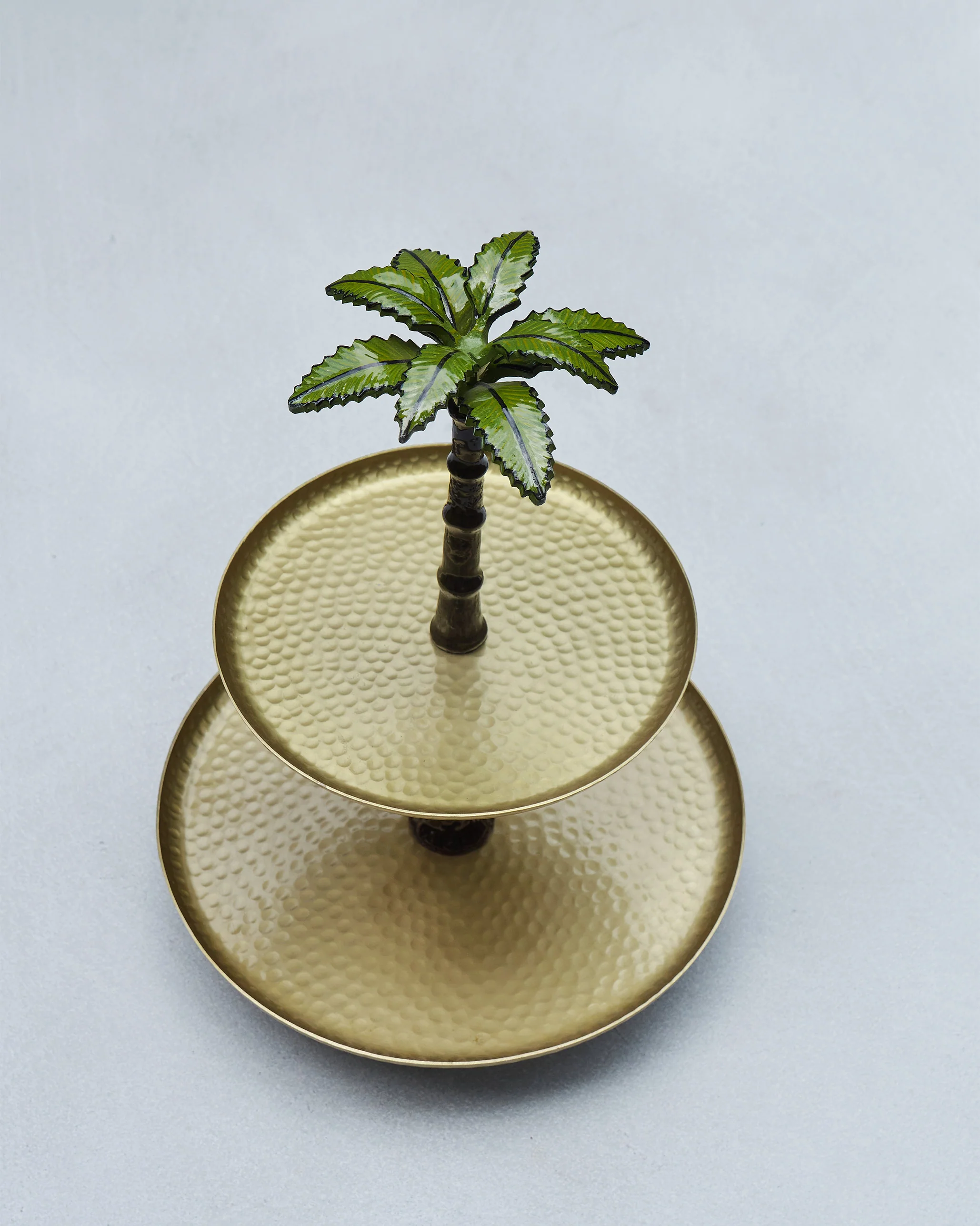 Gilded Palm Two Tier Cake Stand - Image 3