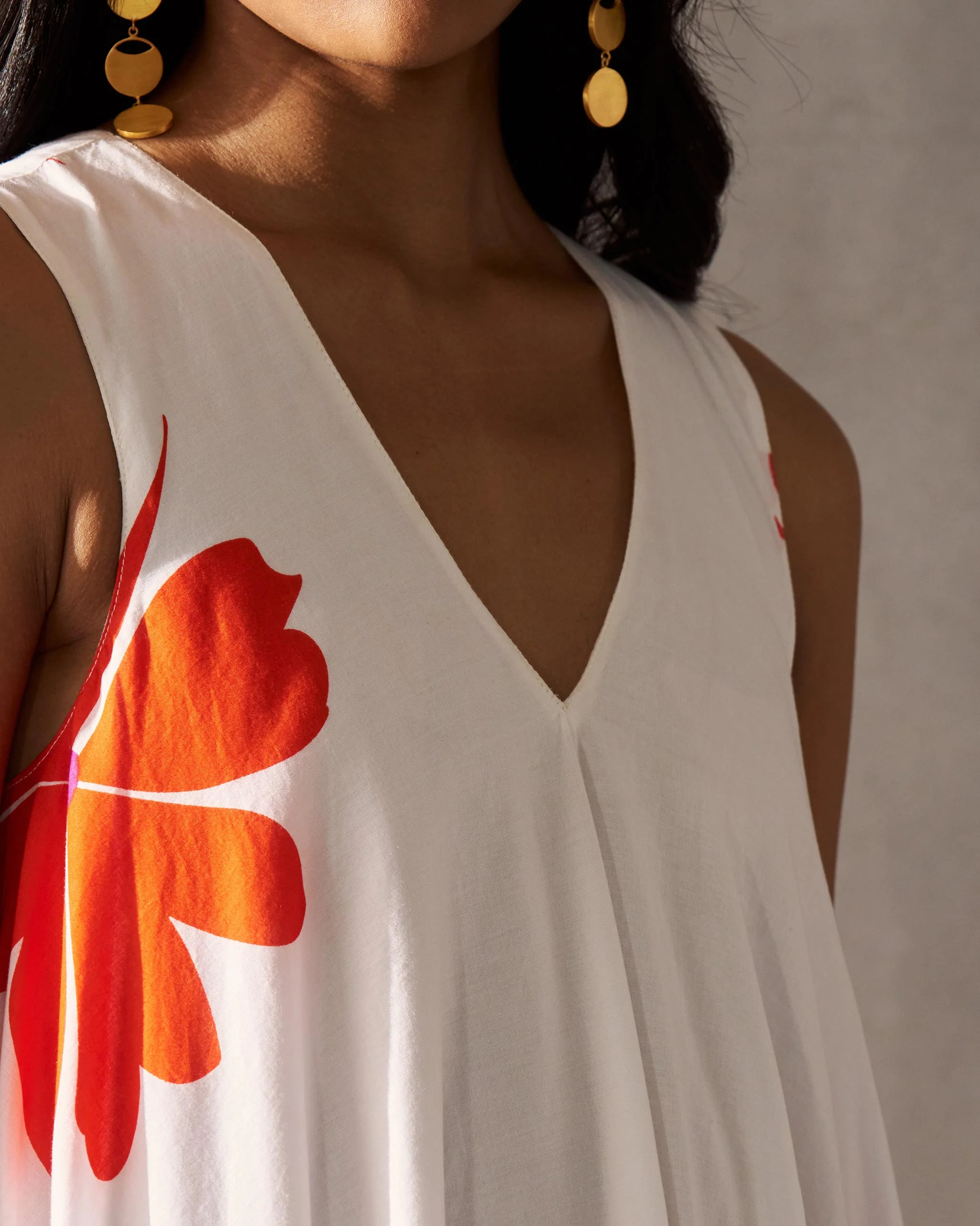 Gimlet Dress - White & Orange - Image 2