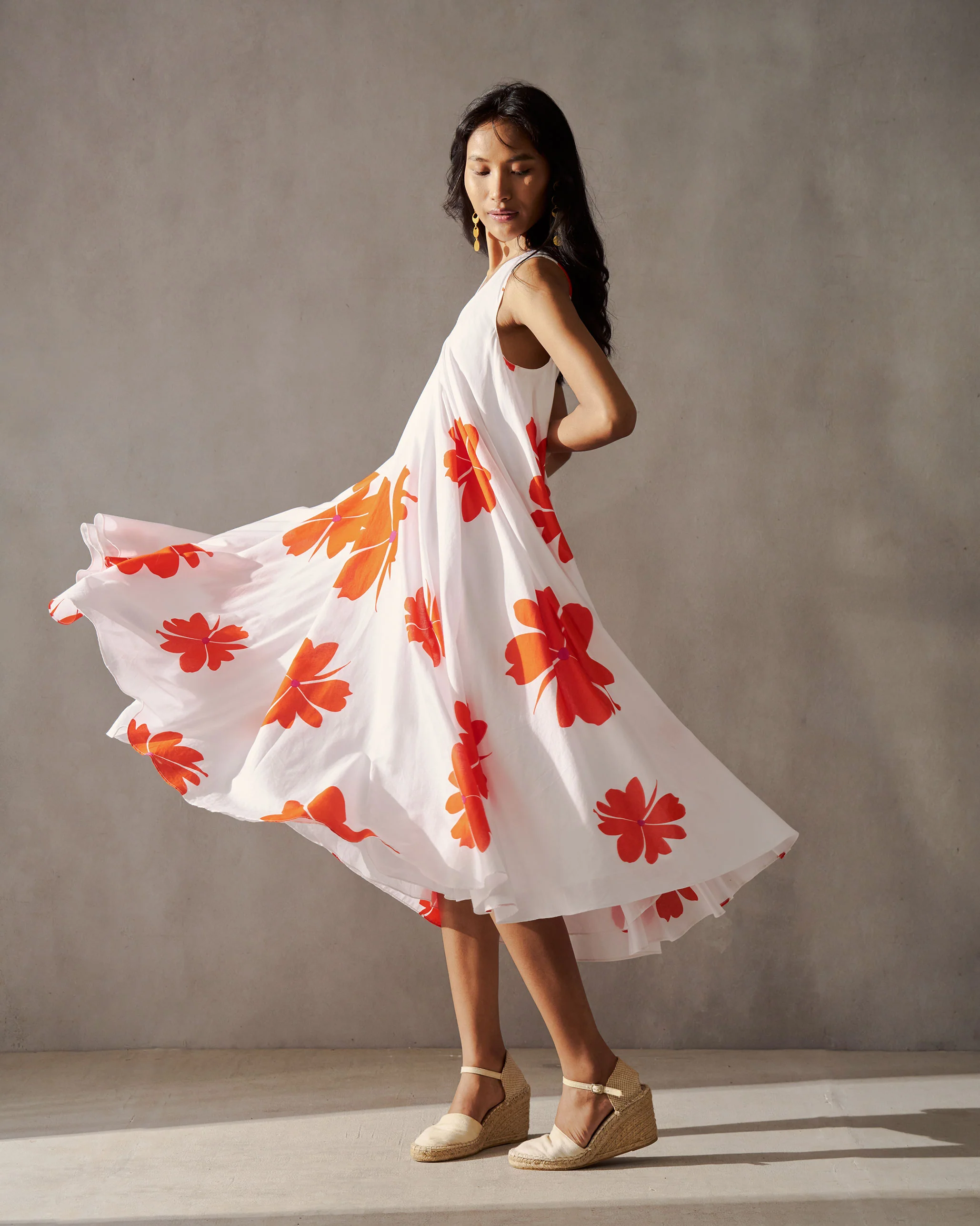 Gimlet Dress - White & Orange - Image 3
