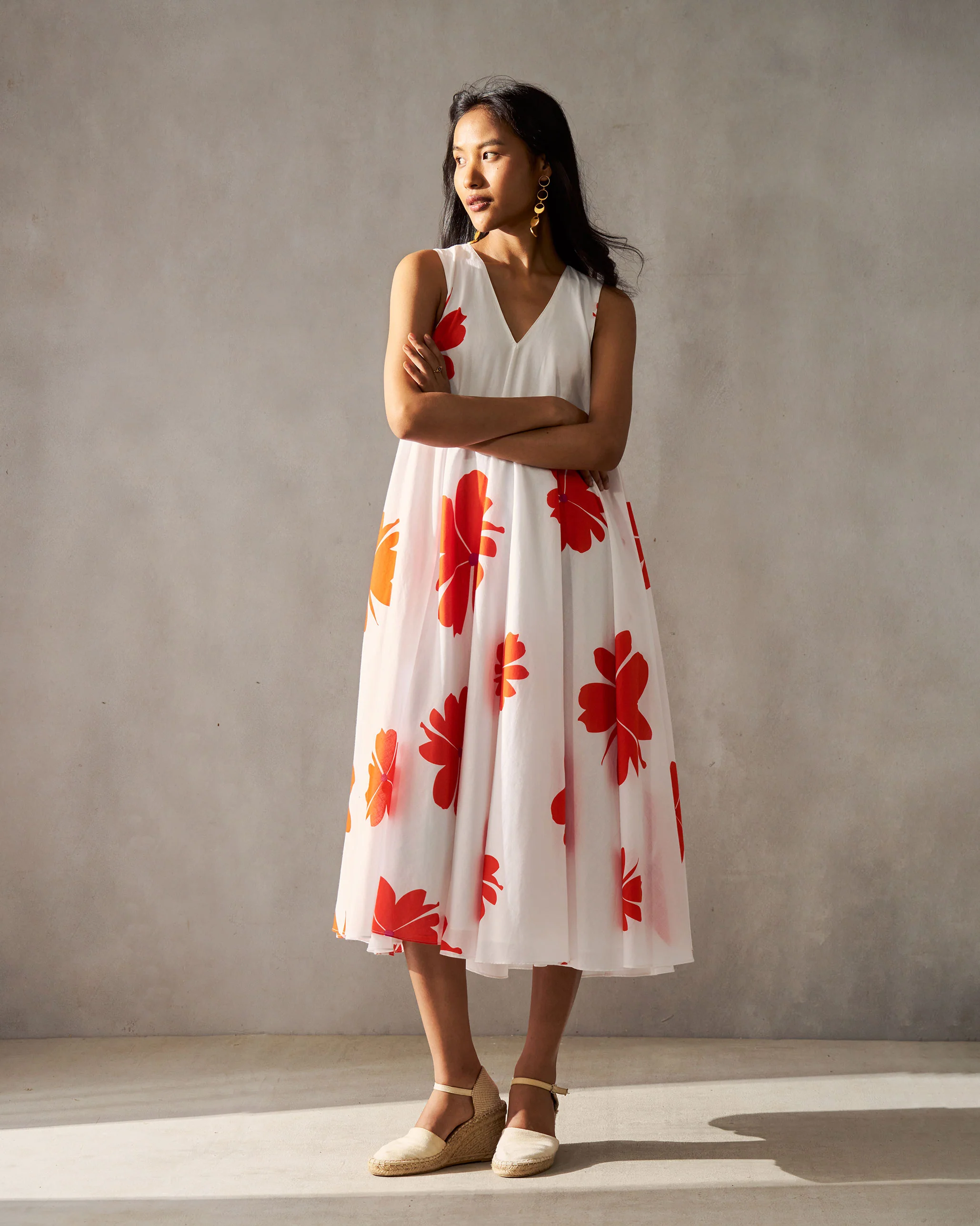 Gimlet Dress - White & Orange - Image 5