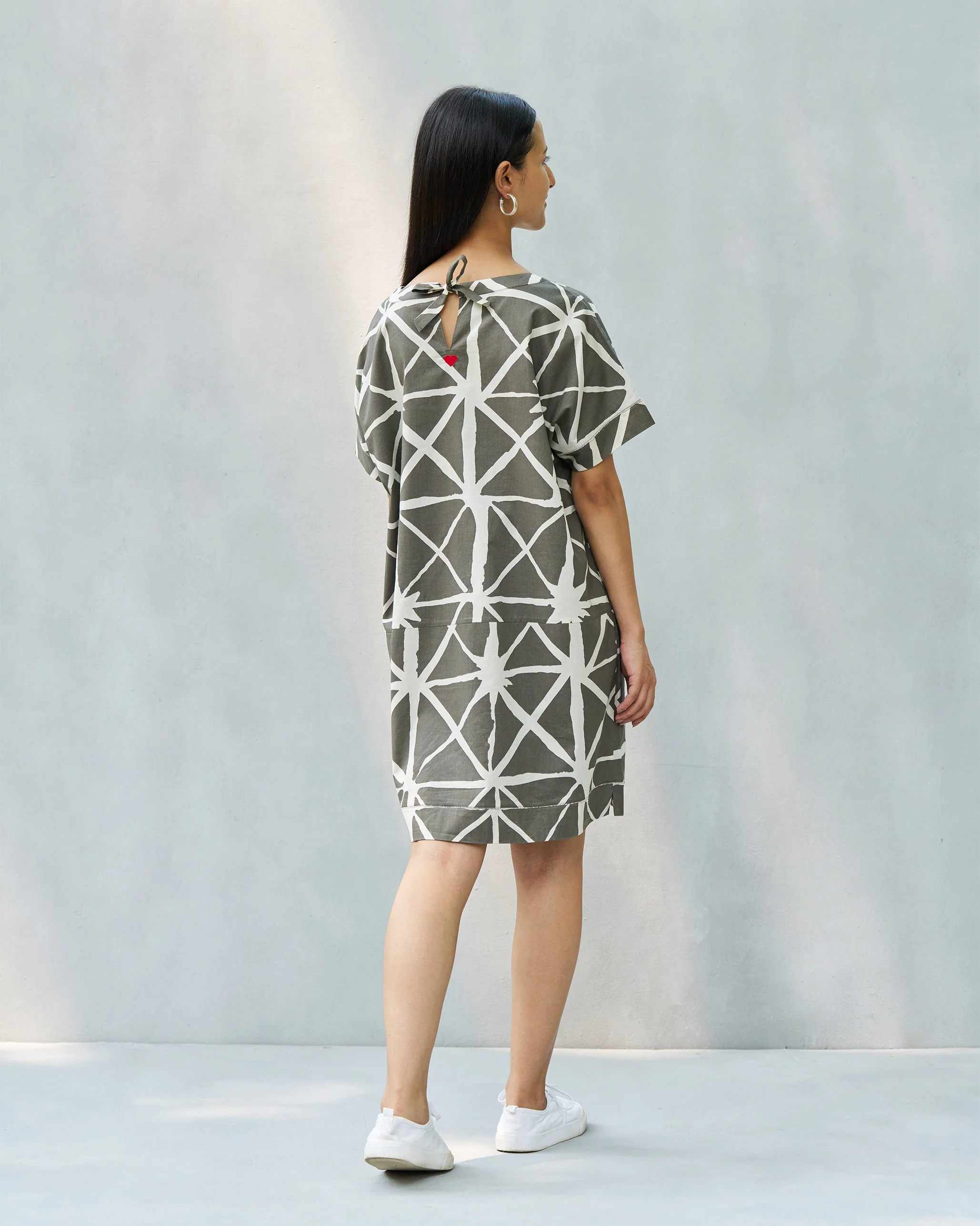 Gina Layered Dress - Stone & Ivory - Image 4