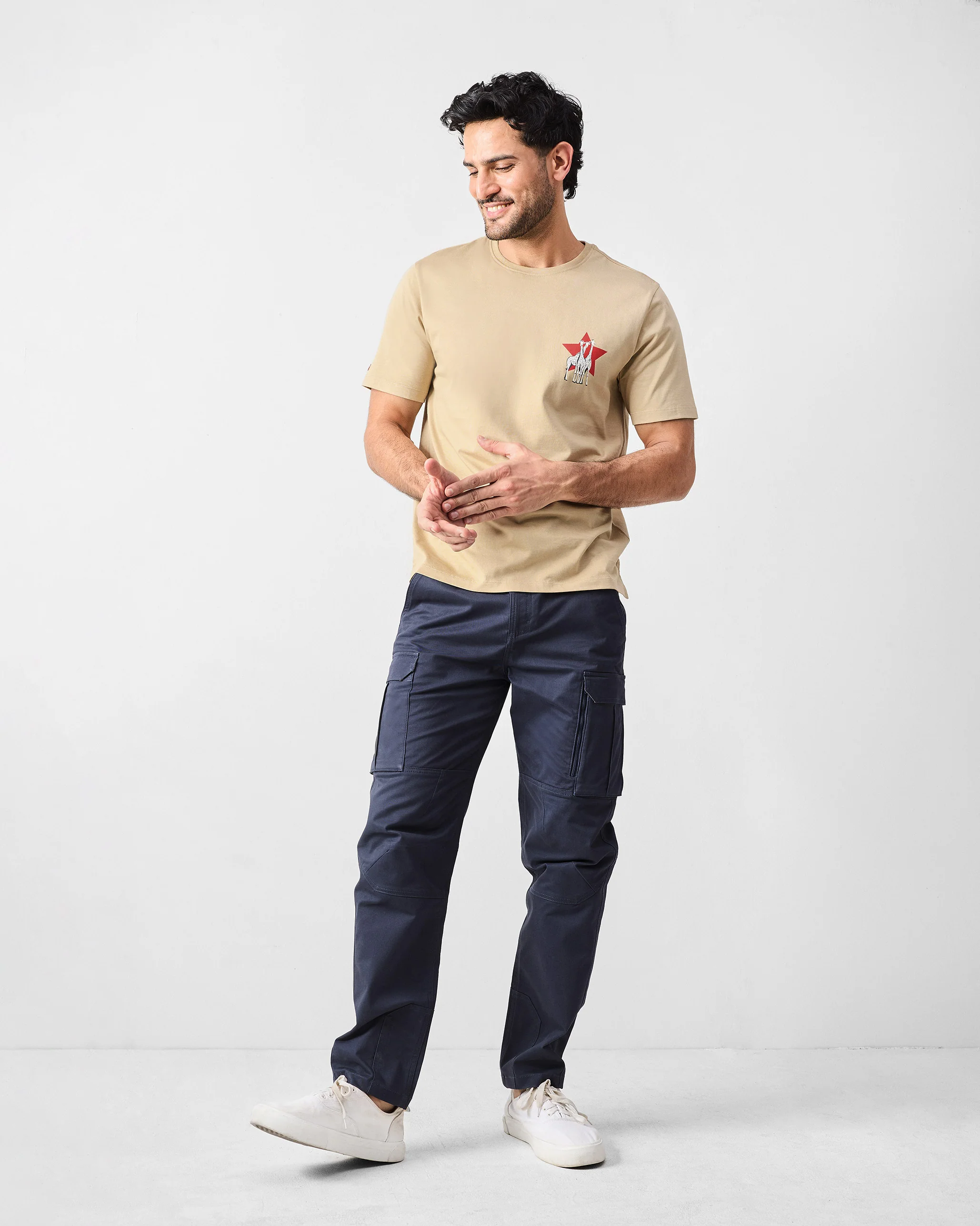 Giraffe T-Shirt - Khakhi - Image 7
