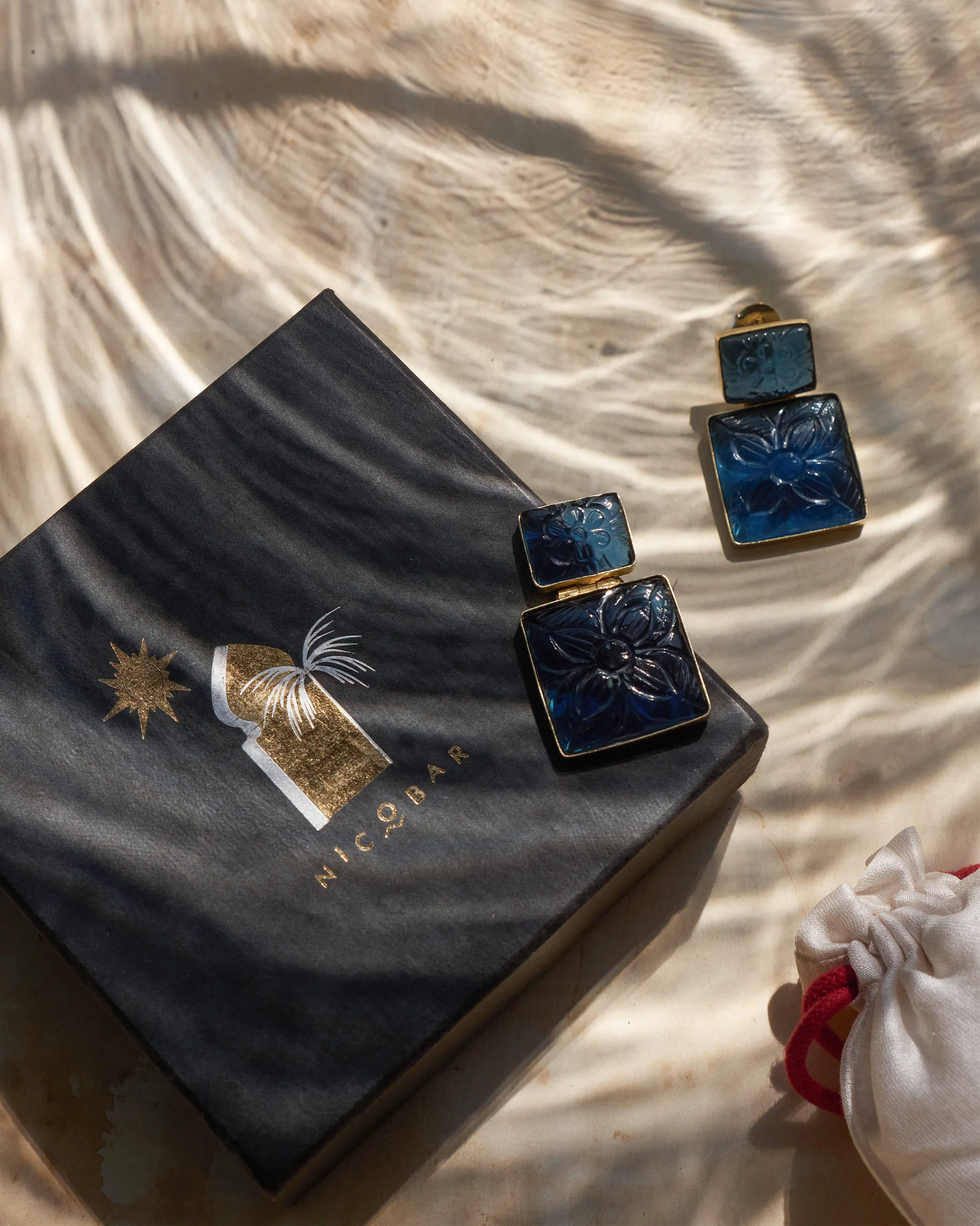 Glass Earrings - Blue - Image 3