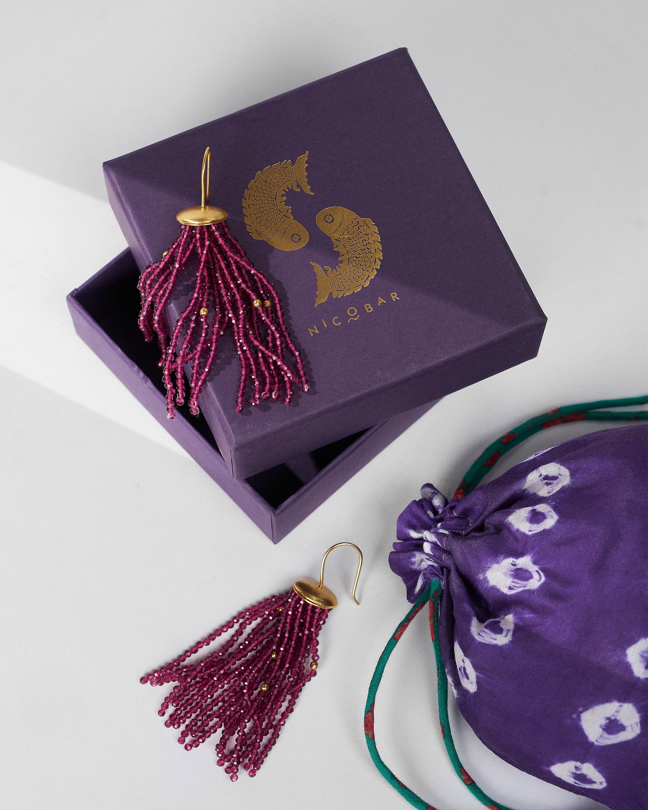 Glass Tassel - Magenta - Image 4
