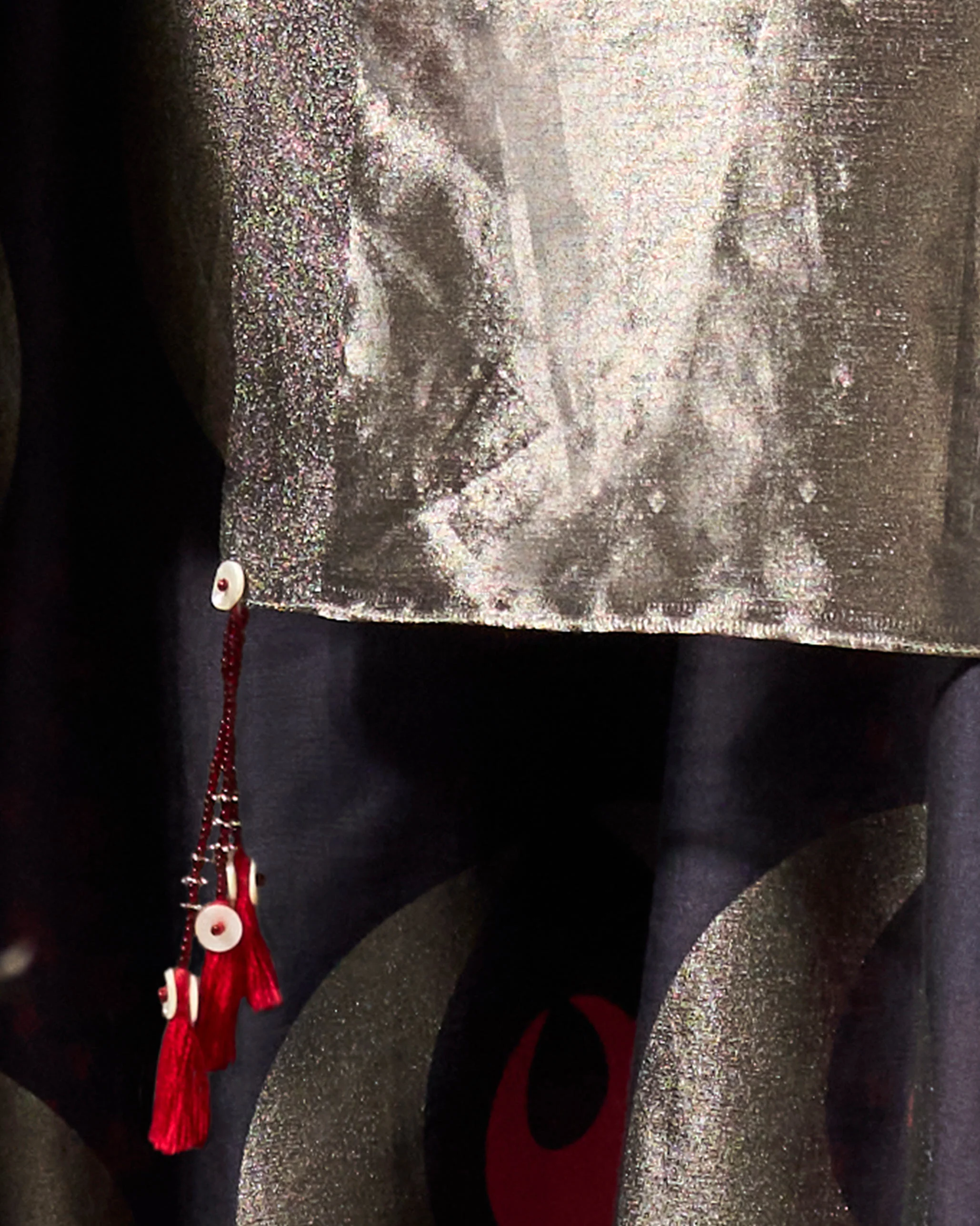 Glow Tissue Dupatta - Silver - Image 2