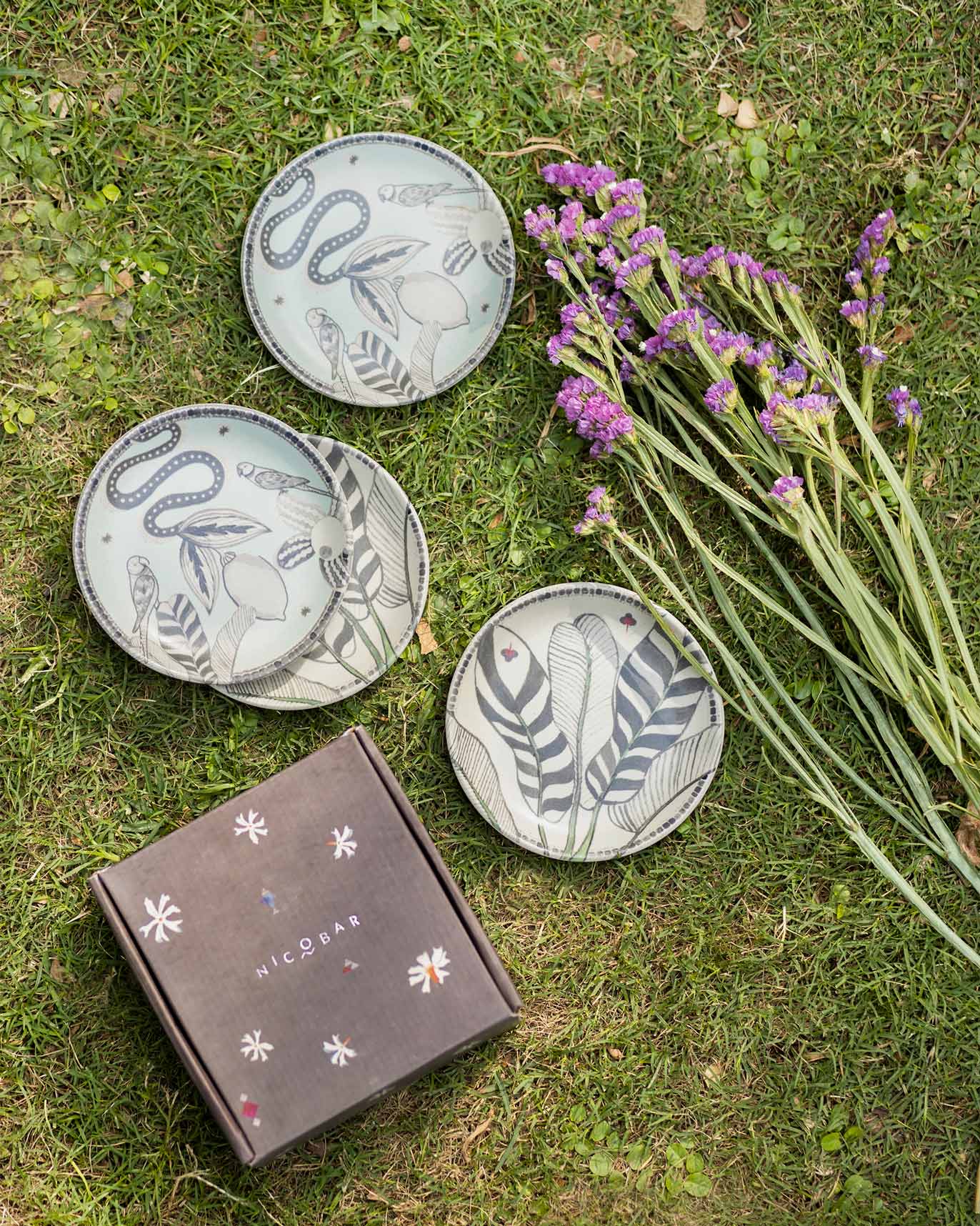 Godavari Tea Plates (Set of 4) - Image 3