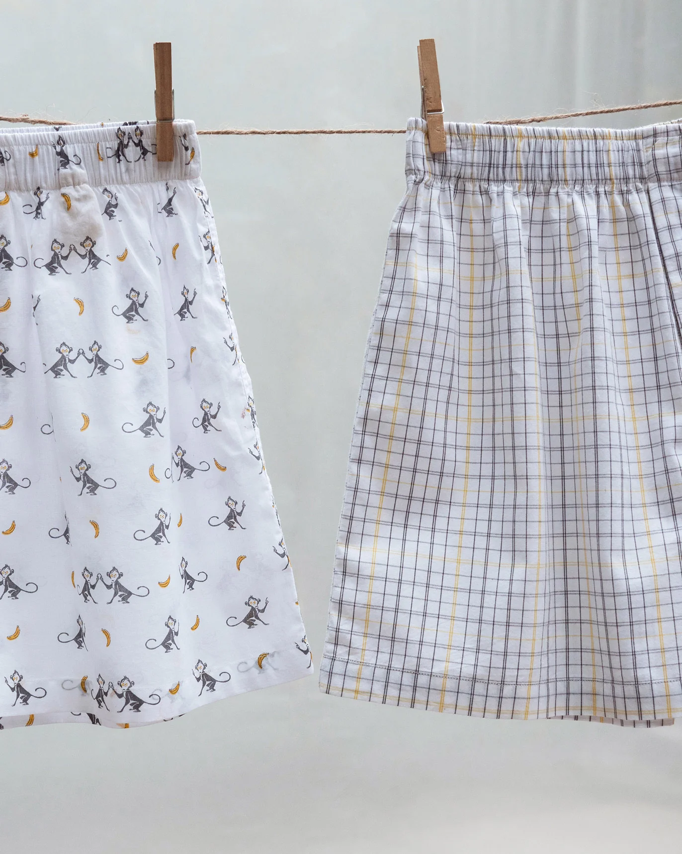Going Bananas Boxers (Set of 2) - Grey & Yellow - Image 2