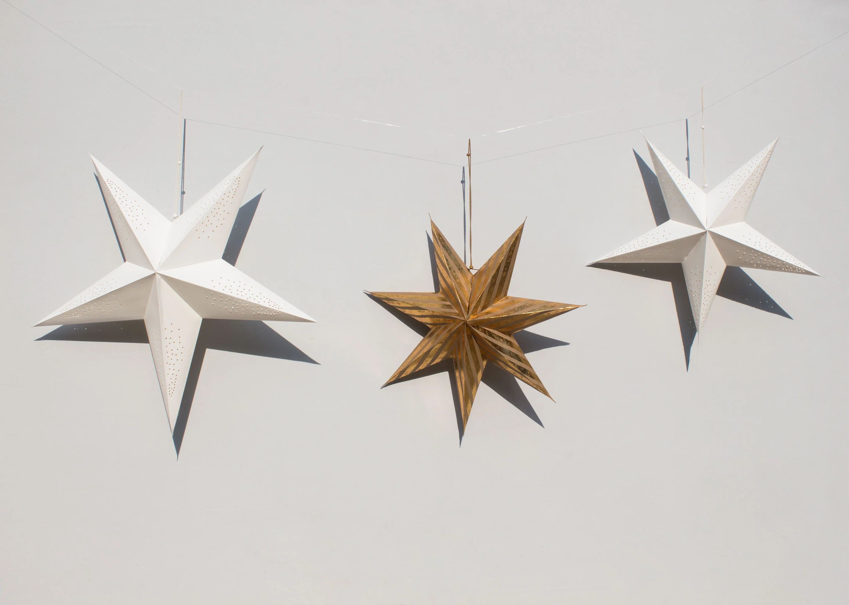 Gold Paper Star (Set of 3) - Image 3