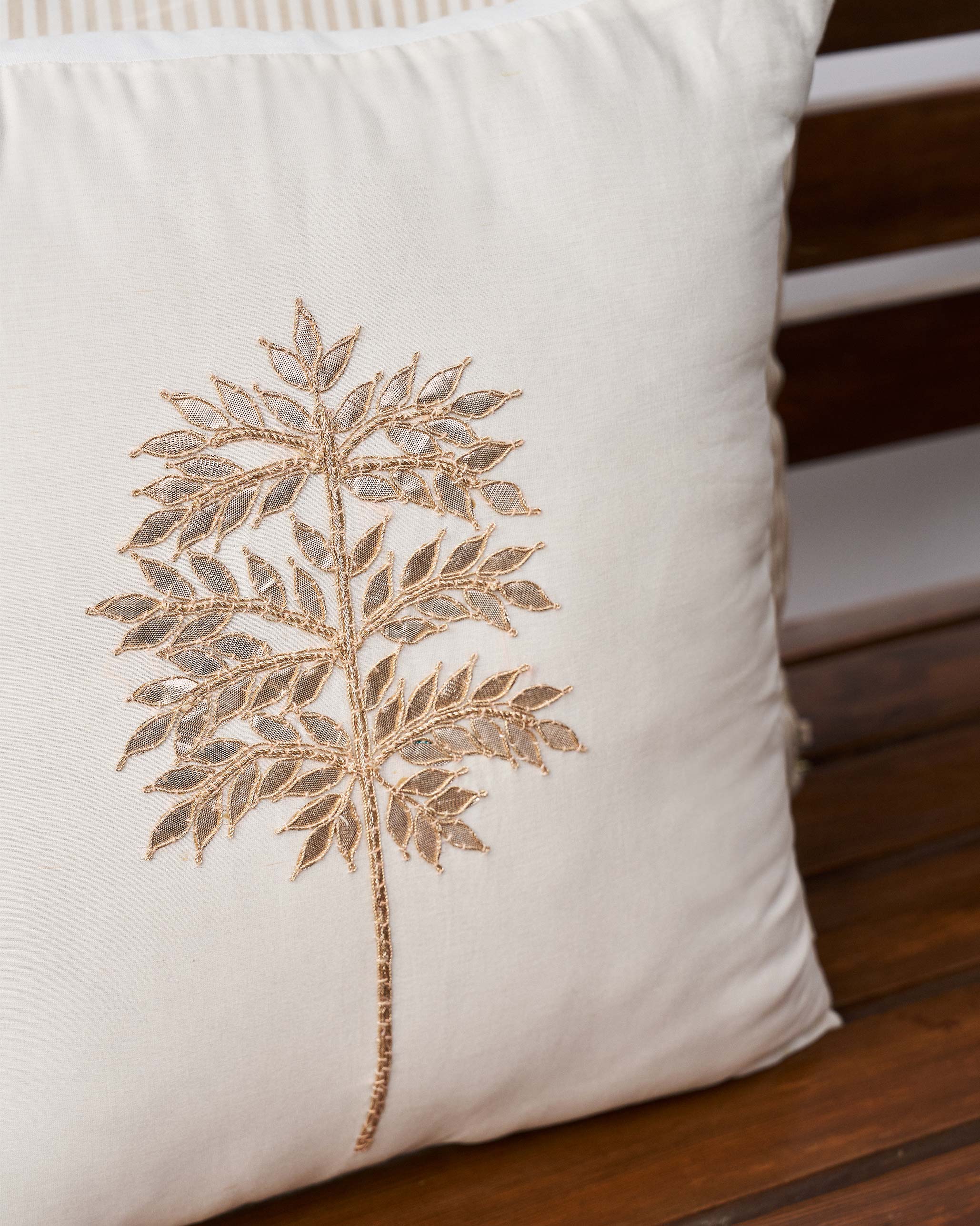 Golden Palm Cushion Cover - Image 3