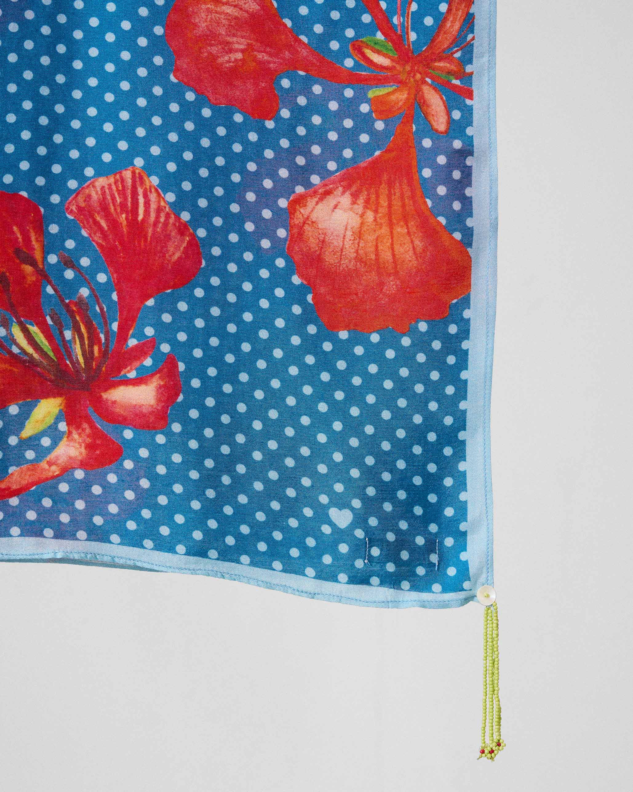Gulmohar Scarf - Riverside Blue - Image 2