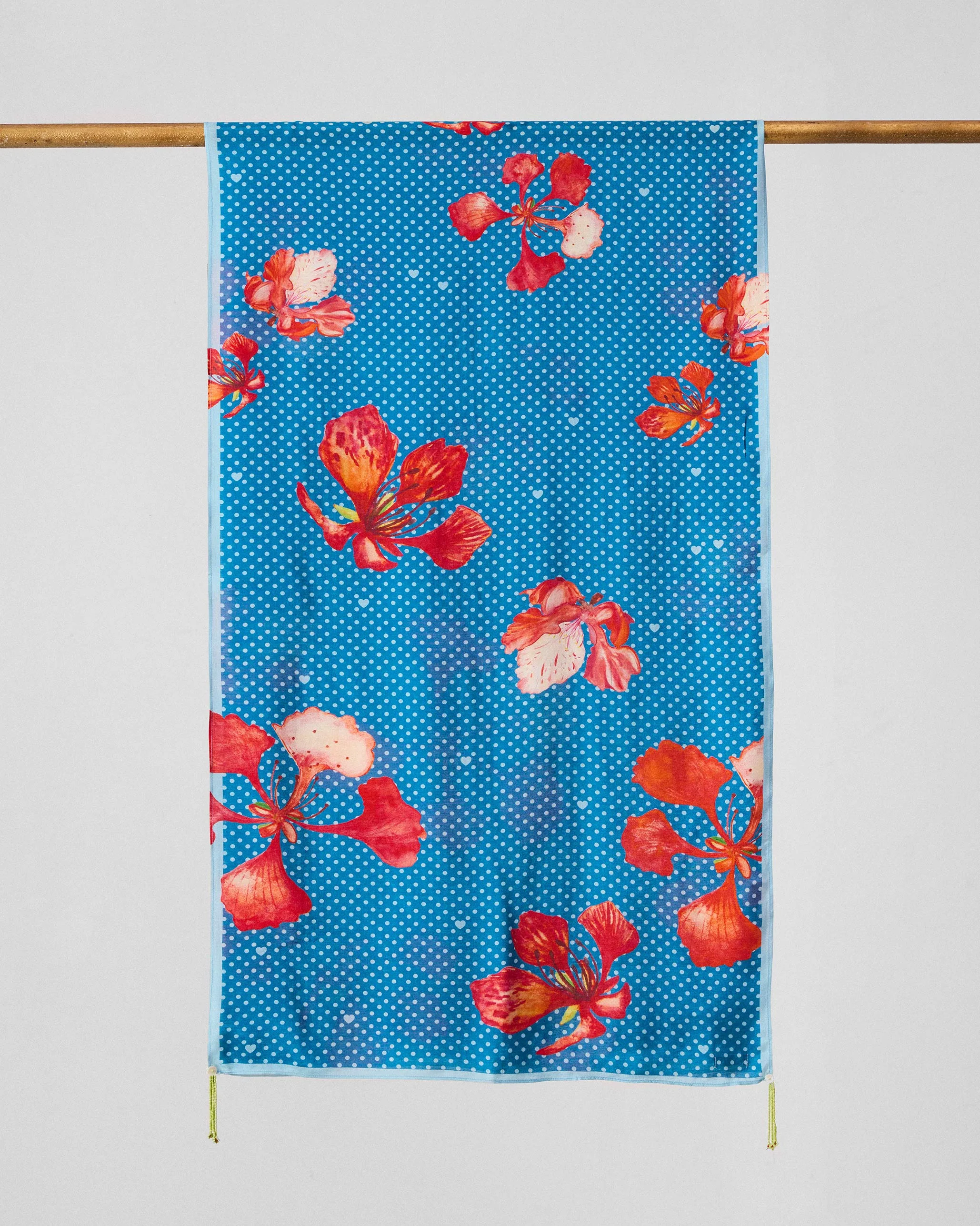 Gulmohar Scarf - Riverside Blue - Image 3