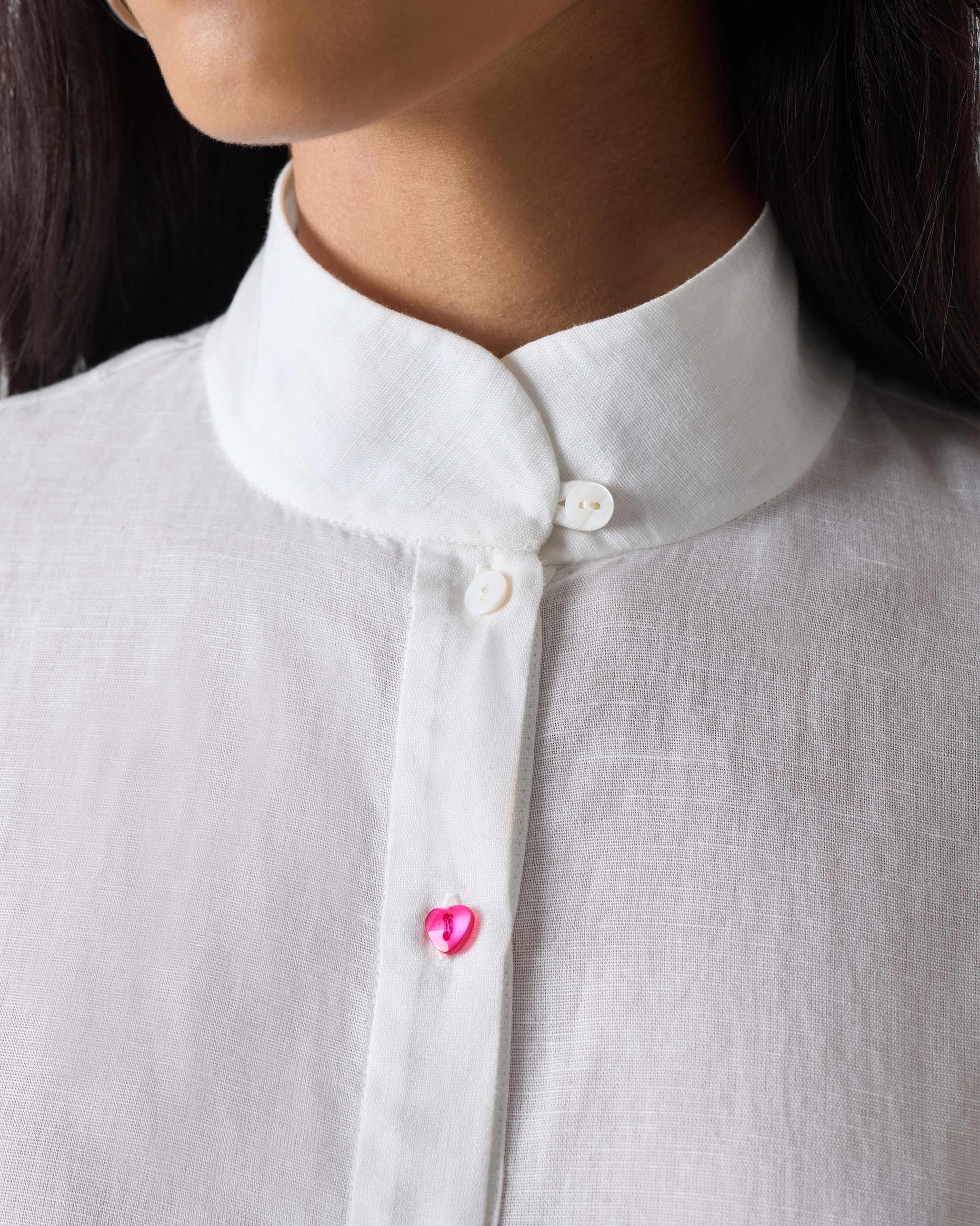Gusset Slit Kurta - White - Image 4