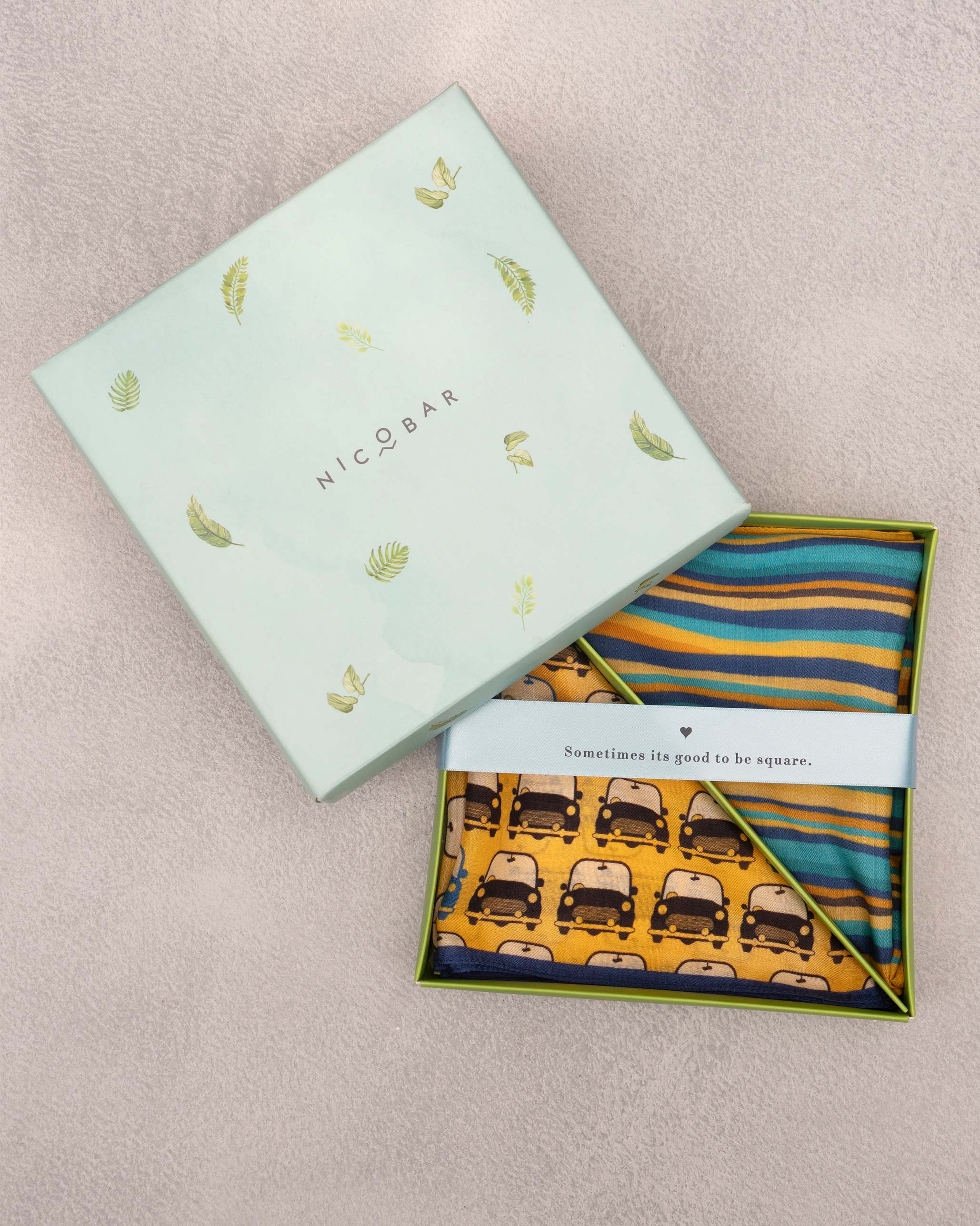 Gypsy Pocket Squares - Blue & Yellow - Image 4