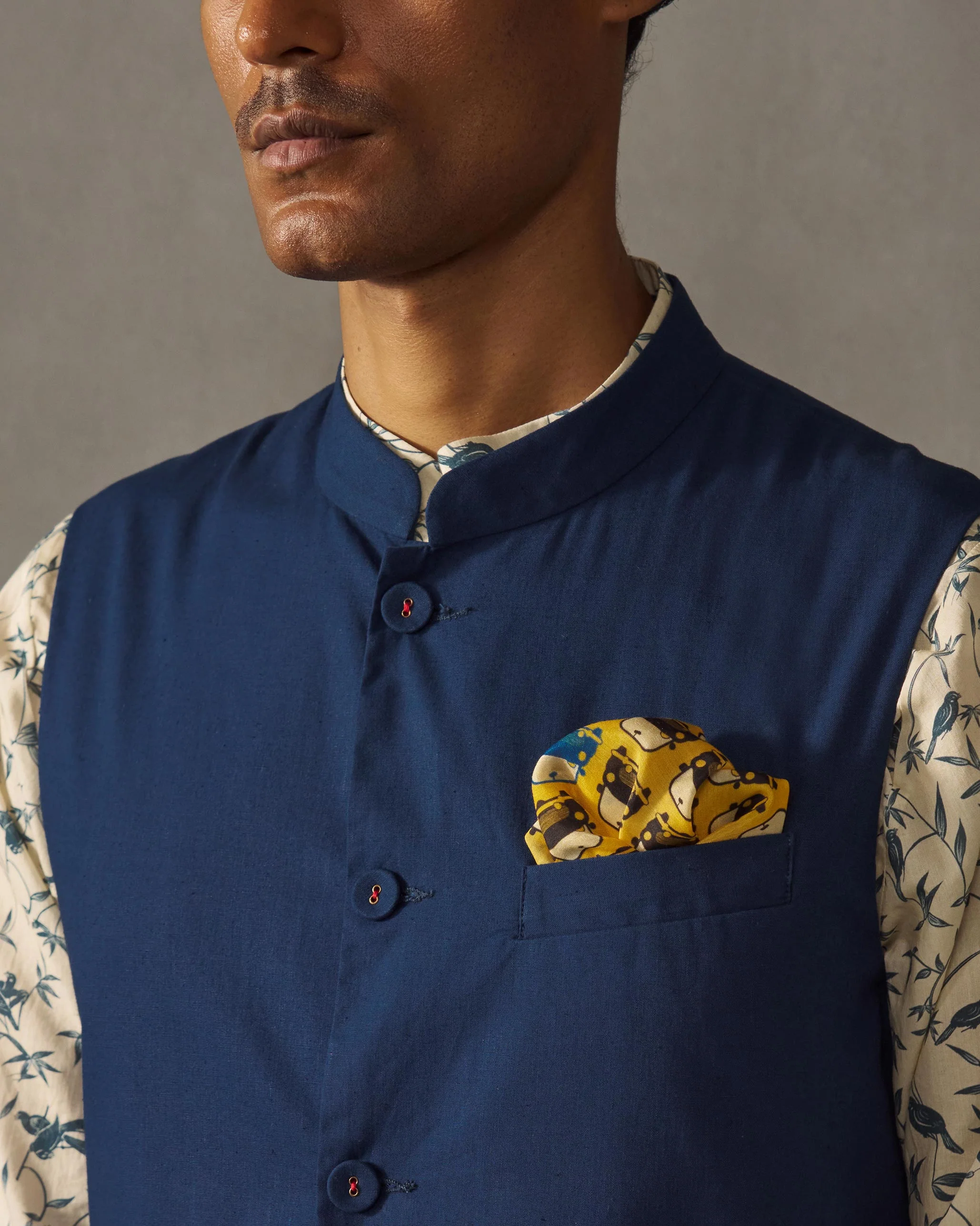 Gypsy Pocket Squares - Blue & Yellow - Image 5