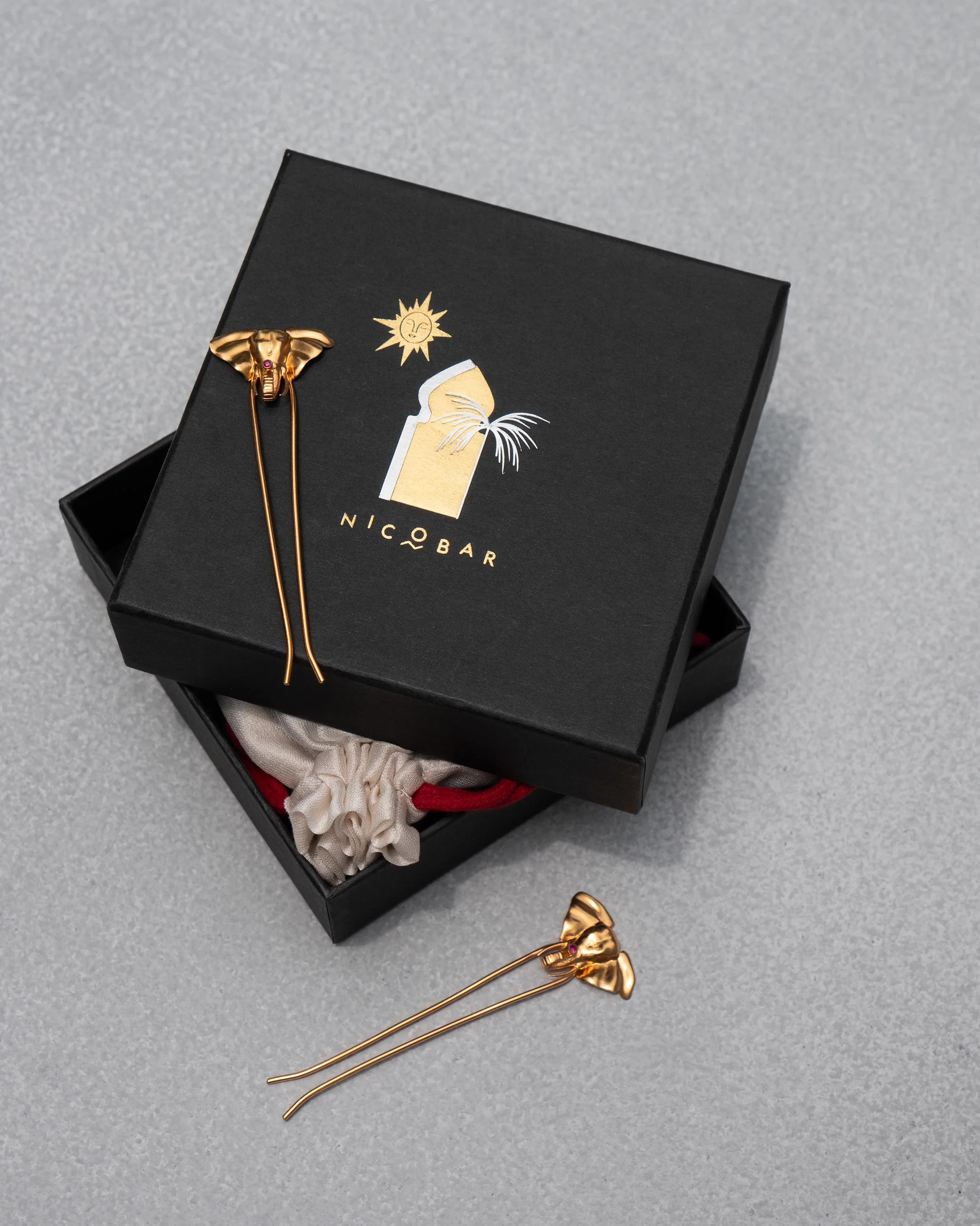Haathi Hairpin - Gold - Image 2