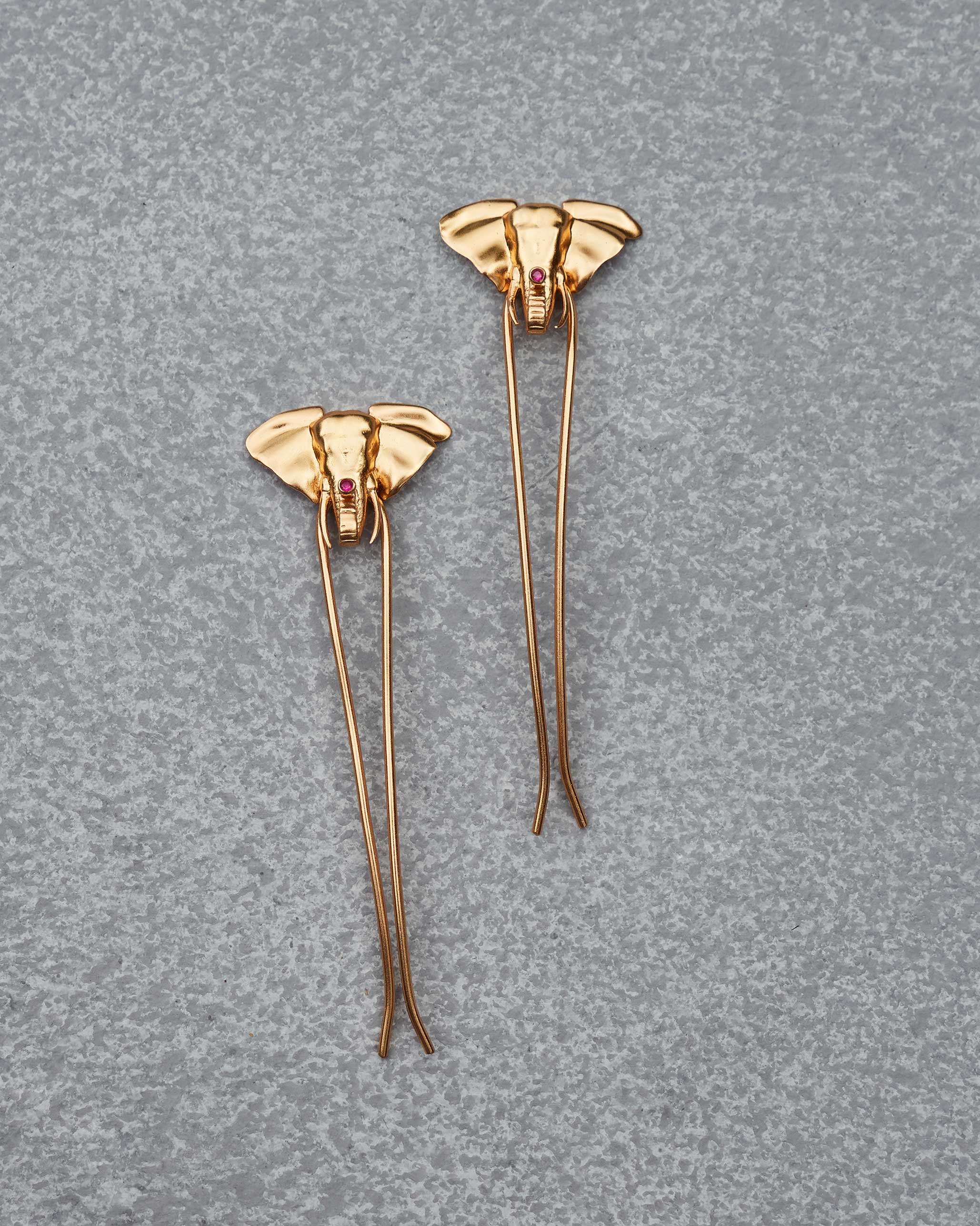 Haathi Hairpin - Gold - Image 3