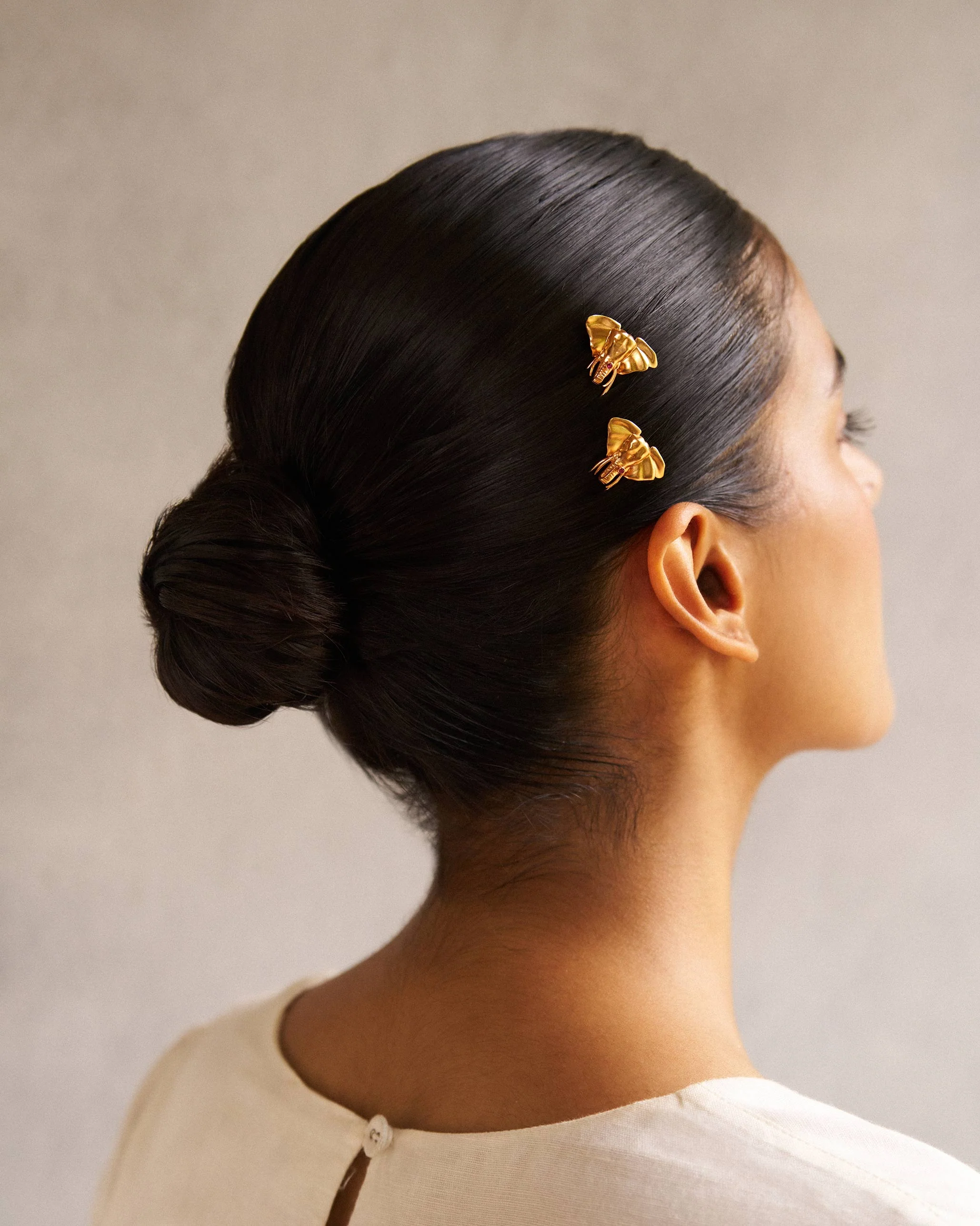 Haathi Hairpin - Gold - Image 4