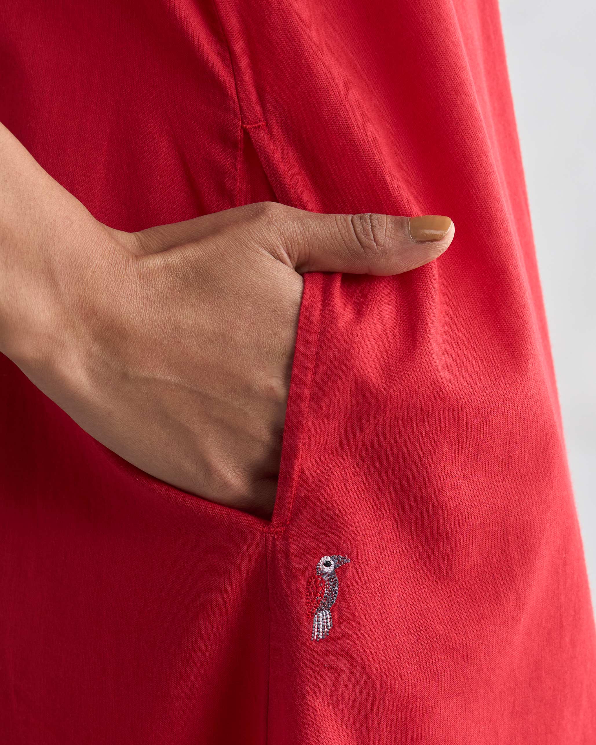 Habari Strappy Dress - Red - Image 2