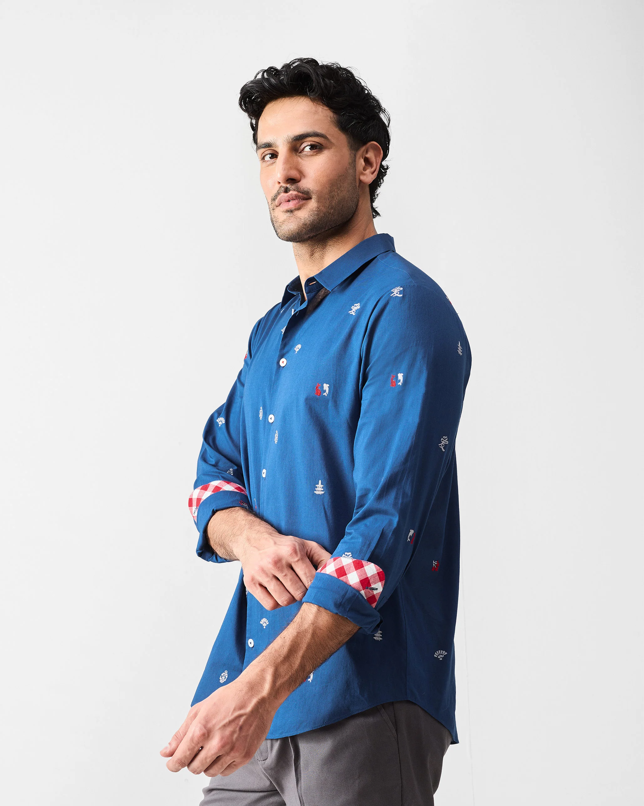 Hakuna Shirt - Dark Blue Embroidered - Image 5